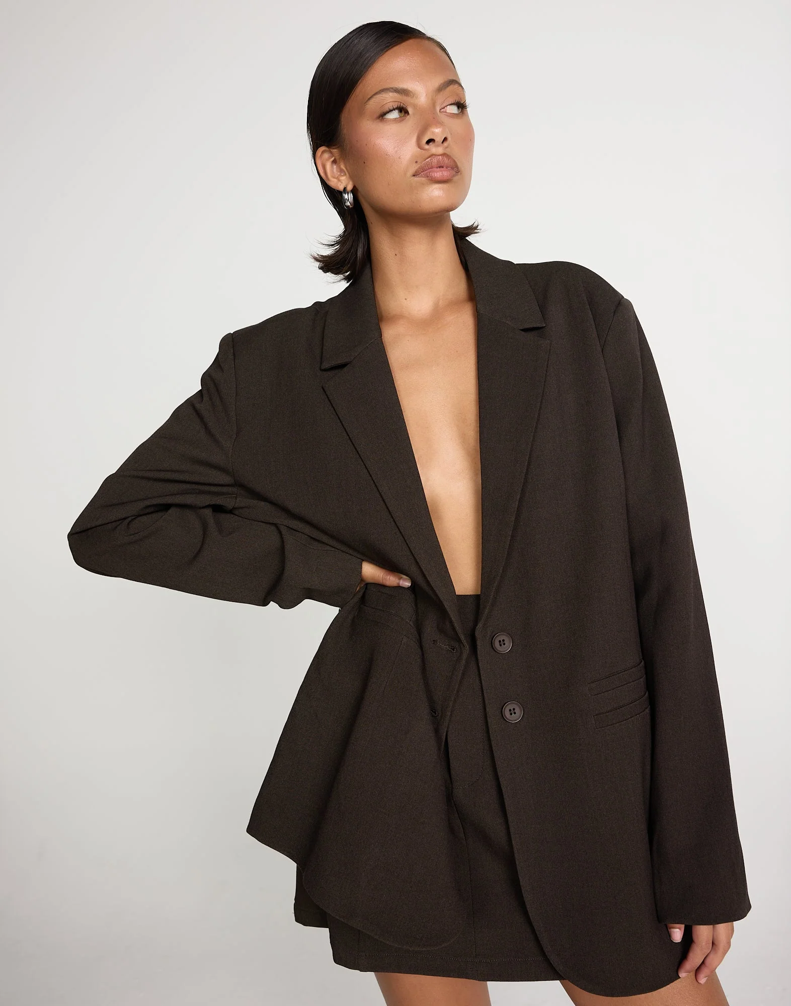 Clarke Blazer (Choc Texture)