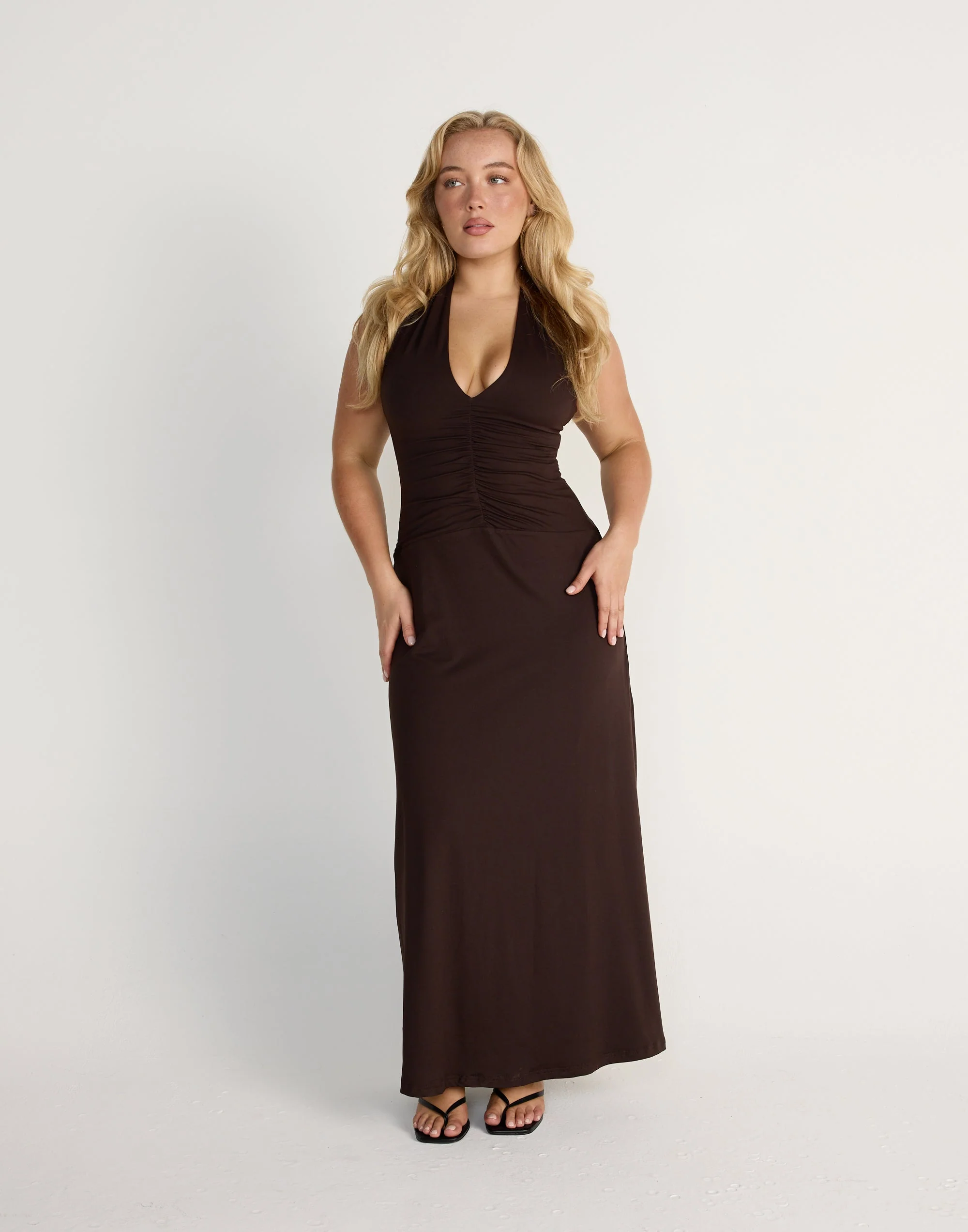Araminta Maxi Dress (Chocolate)