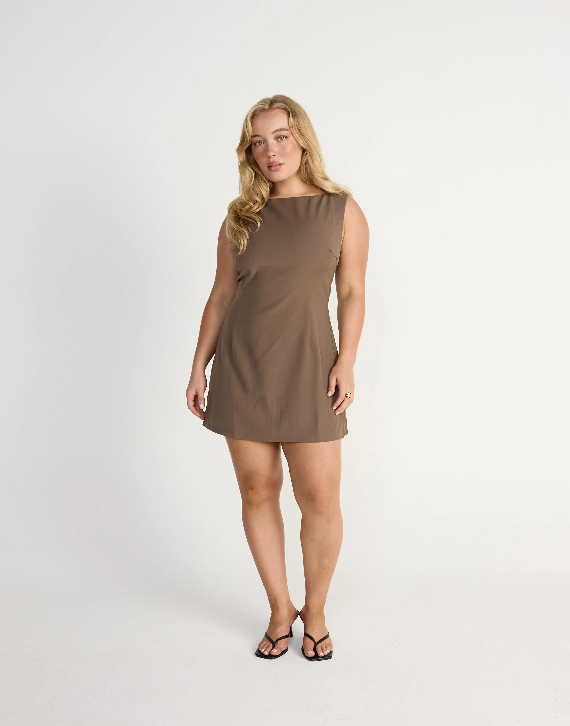 Aisling Mini Dress (Coffee)