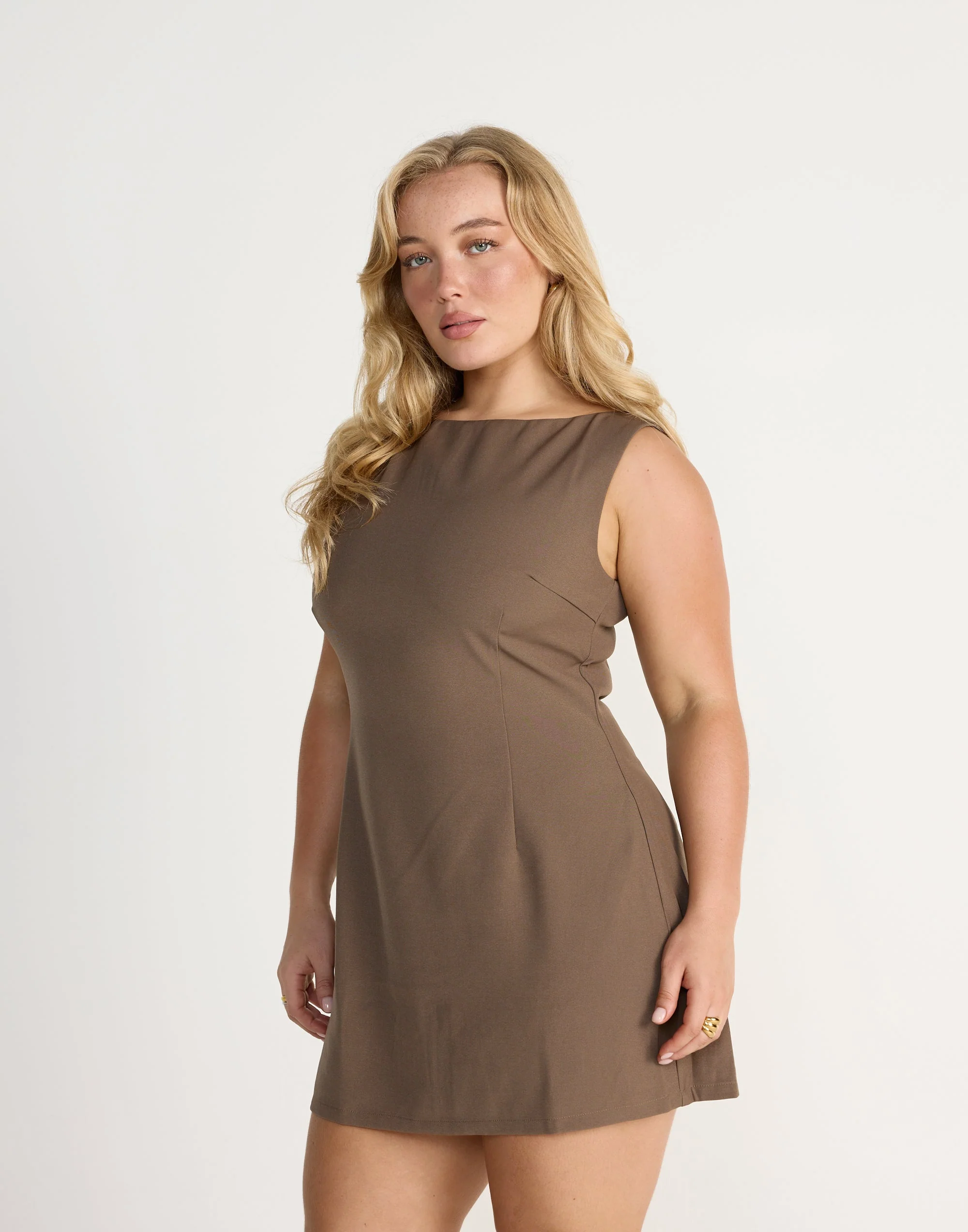 Aisling Mini Dress (Coffee) 6 Aisling Mini Dress (Coffee)