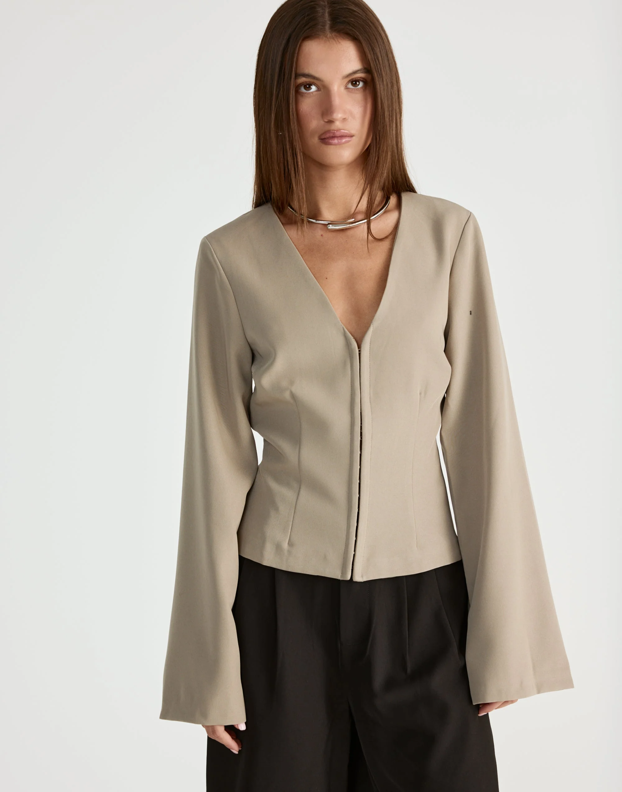 Norinne Long Sleeve Top (Pebble) 3 Norinne Long Sleeve Top (Pebble)