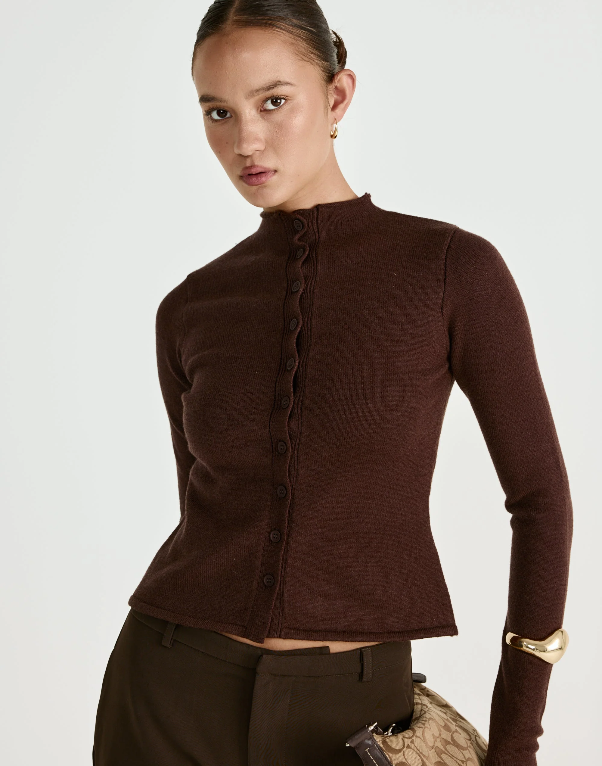 Coen Long Sleeve Top (Chocolate)
