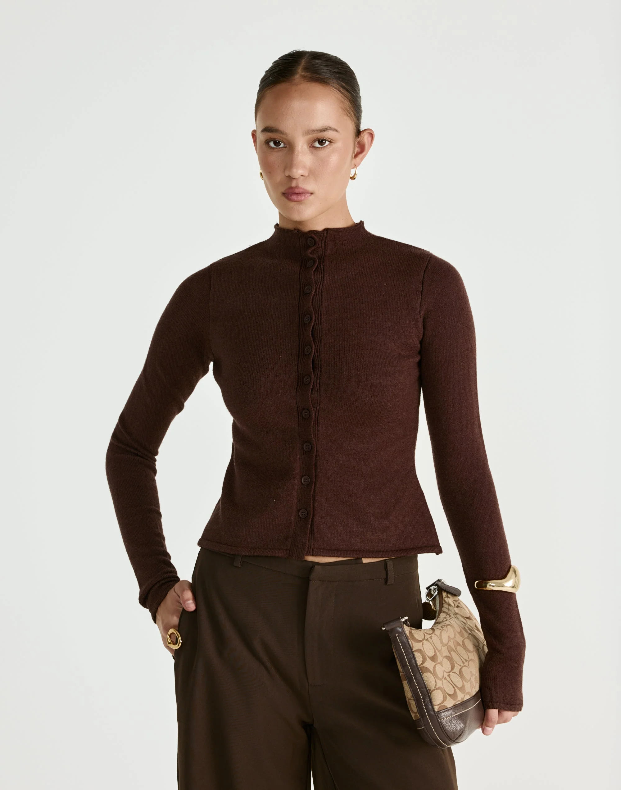 Coen Long Sleeve Top (Chocolate)