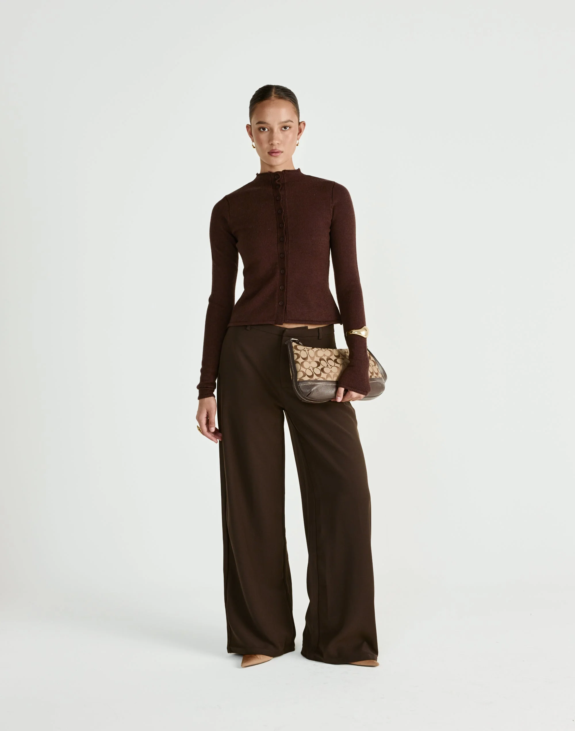 Coen Long Sleeve Top (Chocolate)