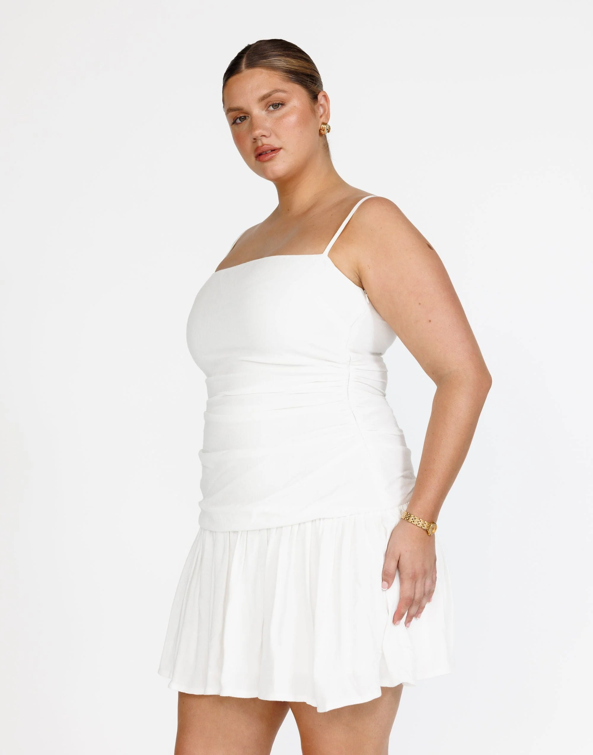 Reese Mini Dress (White) 4 Reese Mini Dress (White)