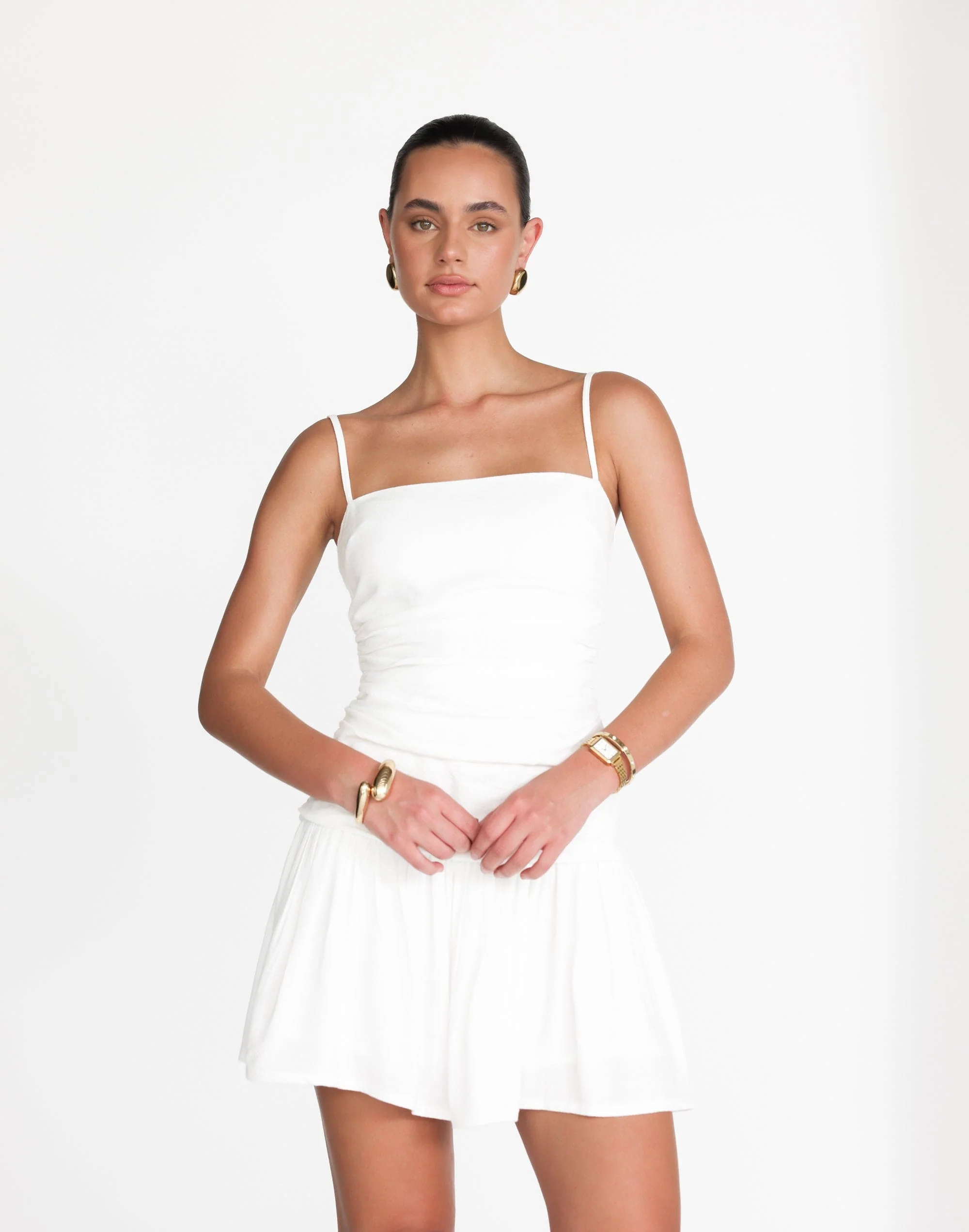 Reese Mini Dress (White) 6 Reese Mini Dress (White)
