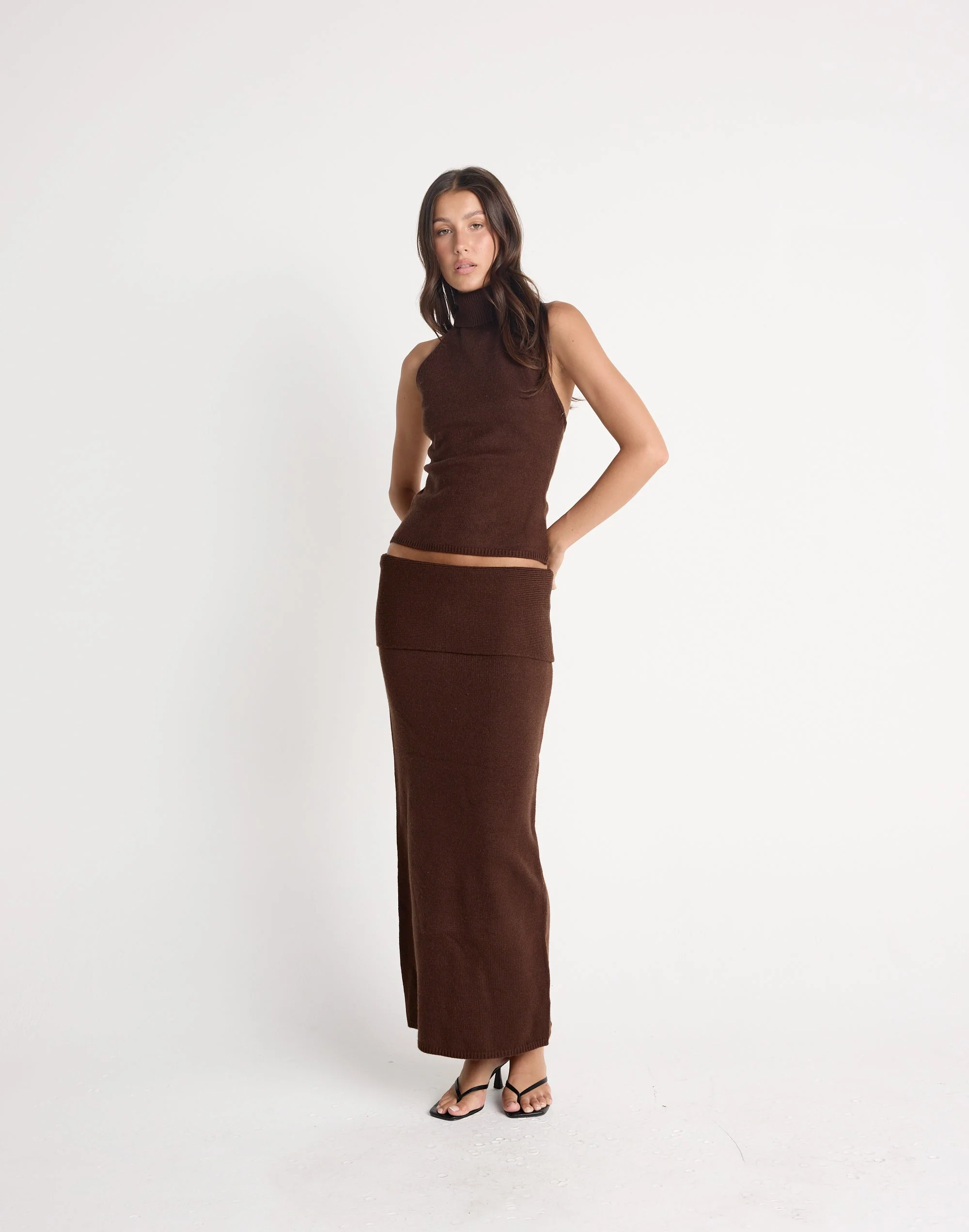 Seline Maxi Skirt (Chocolate)
