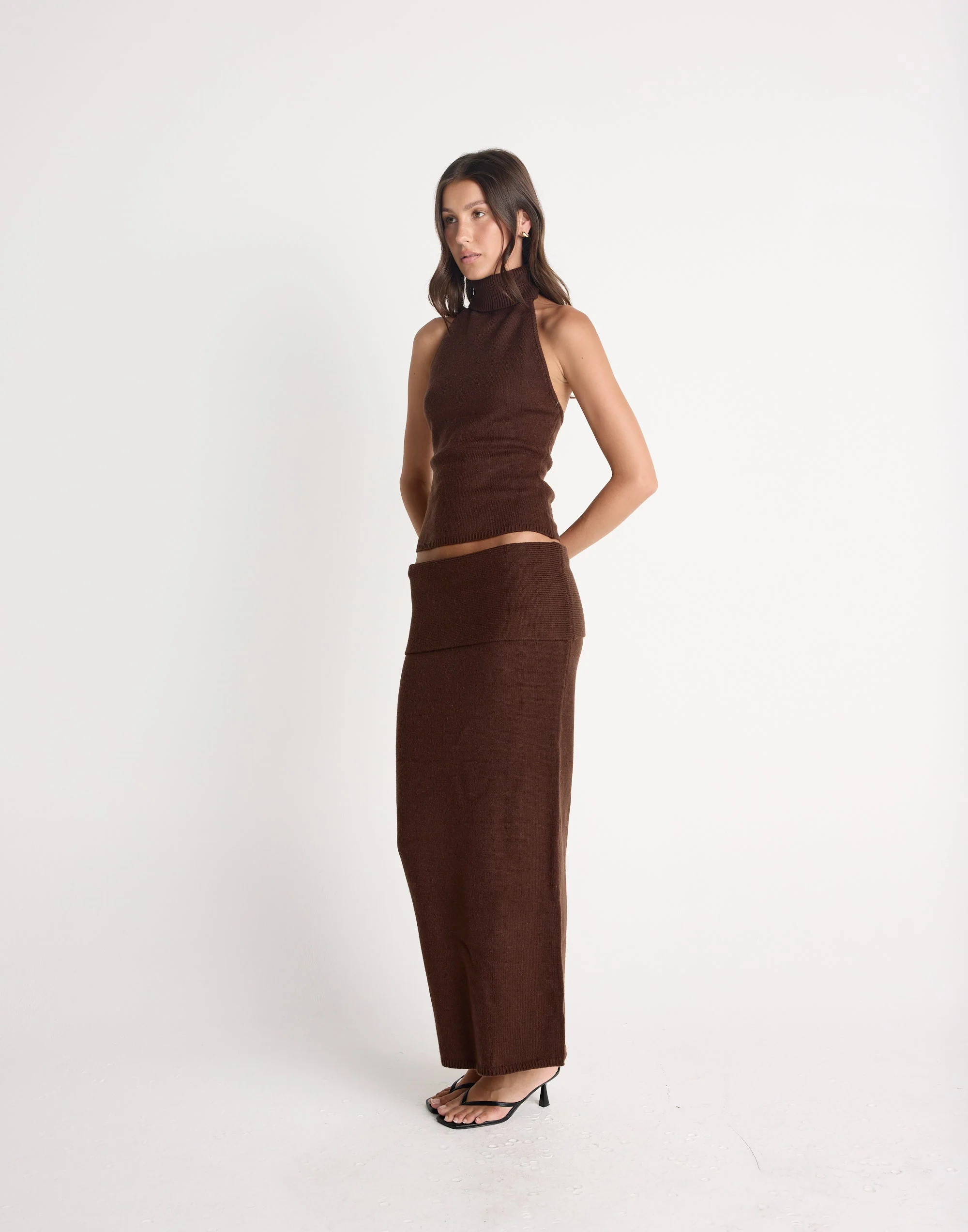 Seline Maxi Skirt (Chocolate) 5 Seline Maxi Skirt (Chocolate)
