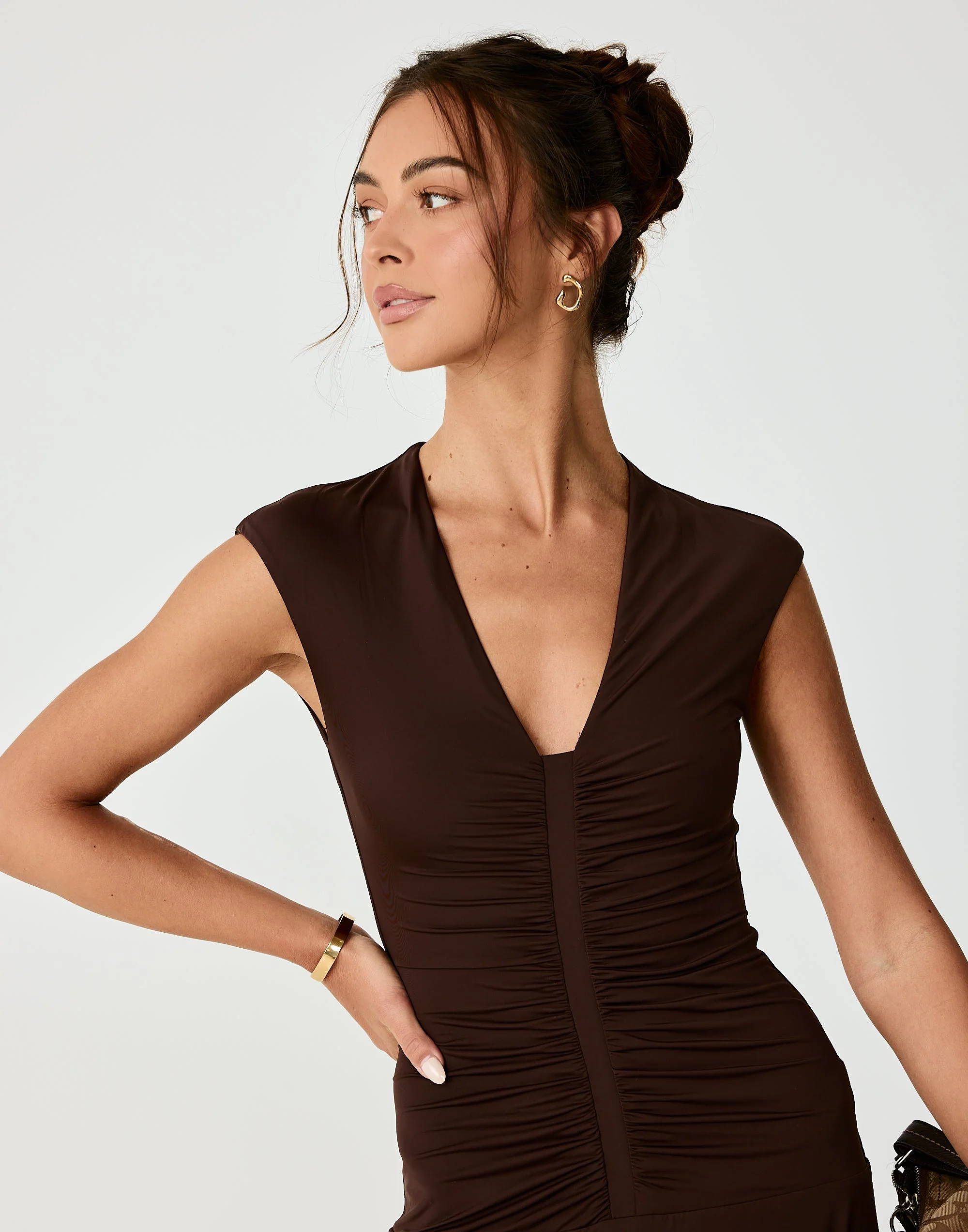 Mila Midi Dress (Chocolate)