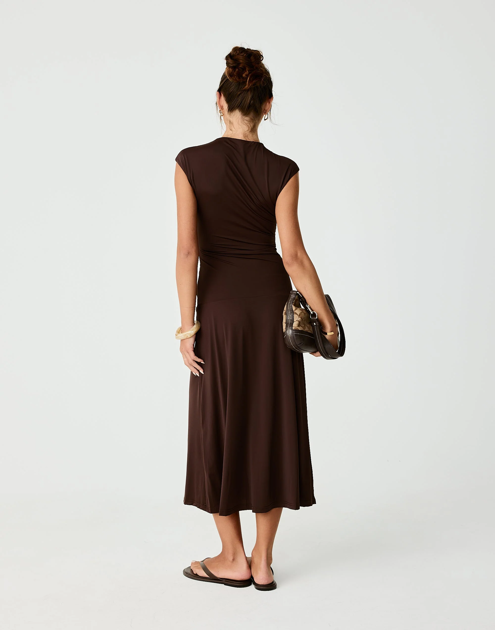 Mila Midi Dress (Chocolate)