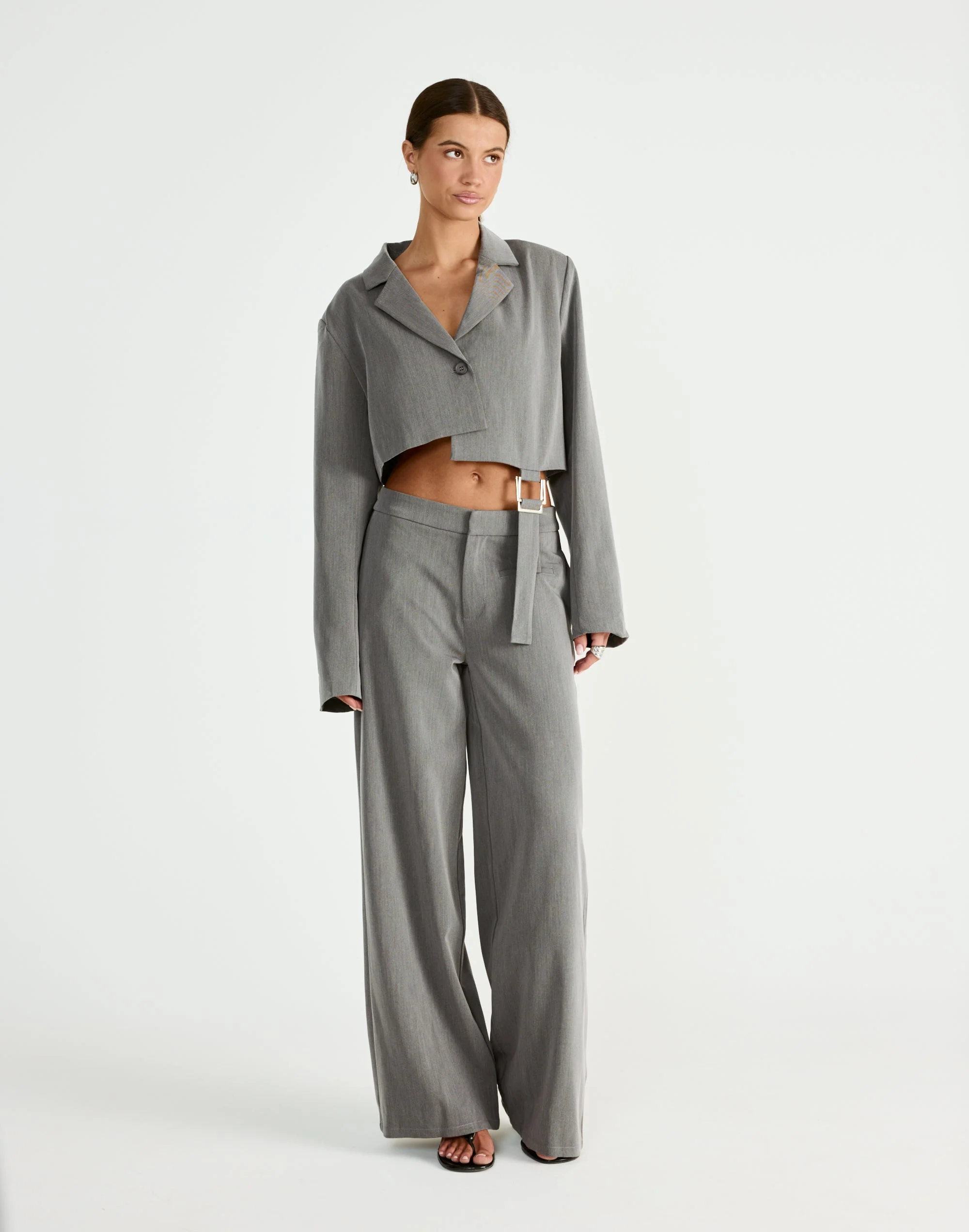 Reed Cropped Blazer (Grey)