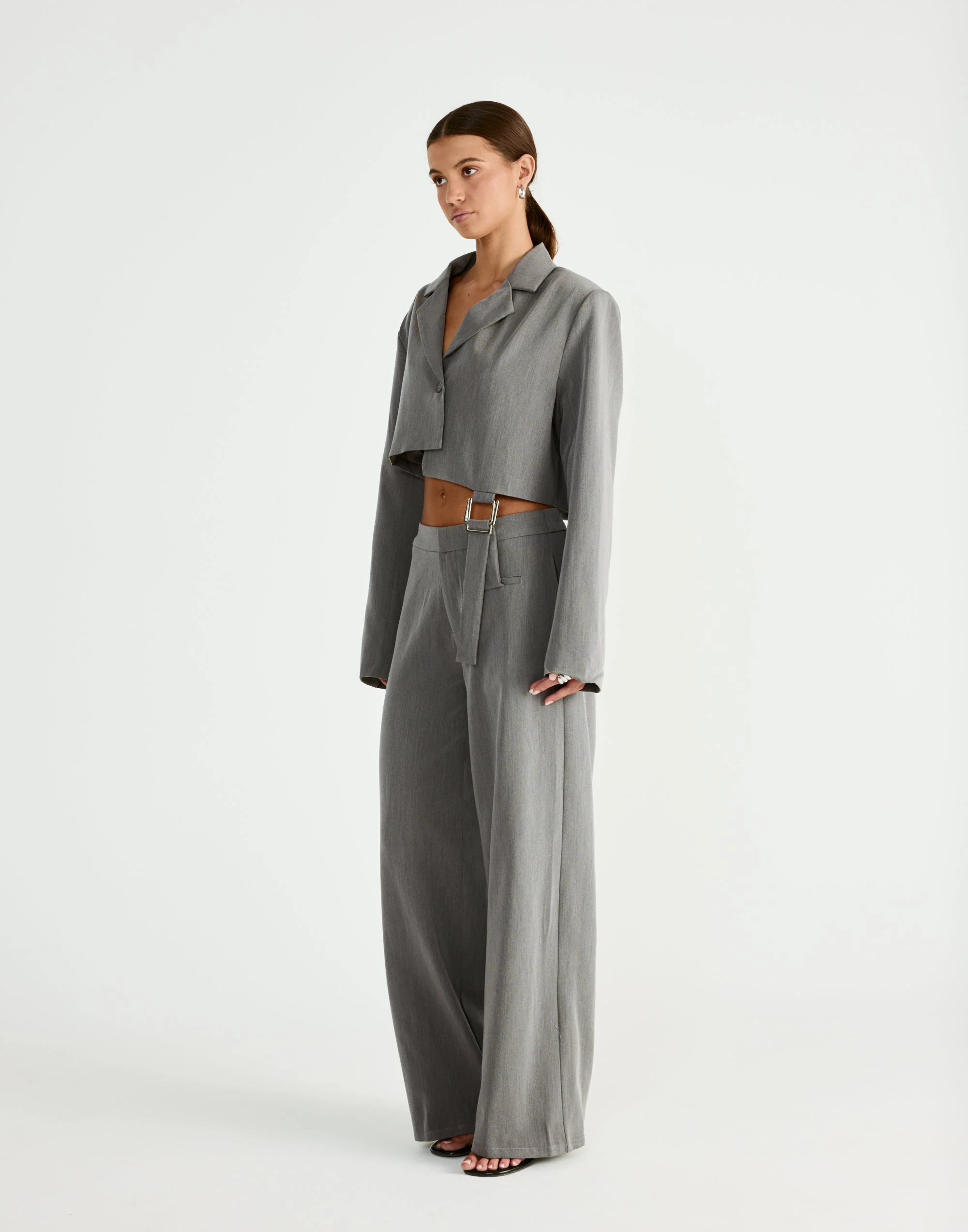 Reed Cropped Blazer (Grey) 6 Reed Cropped Blazer (Grey)