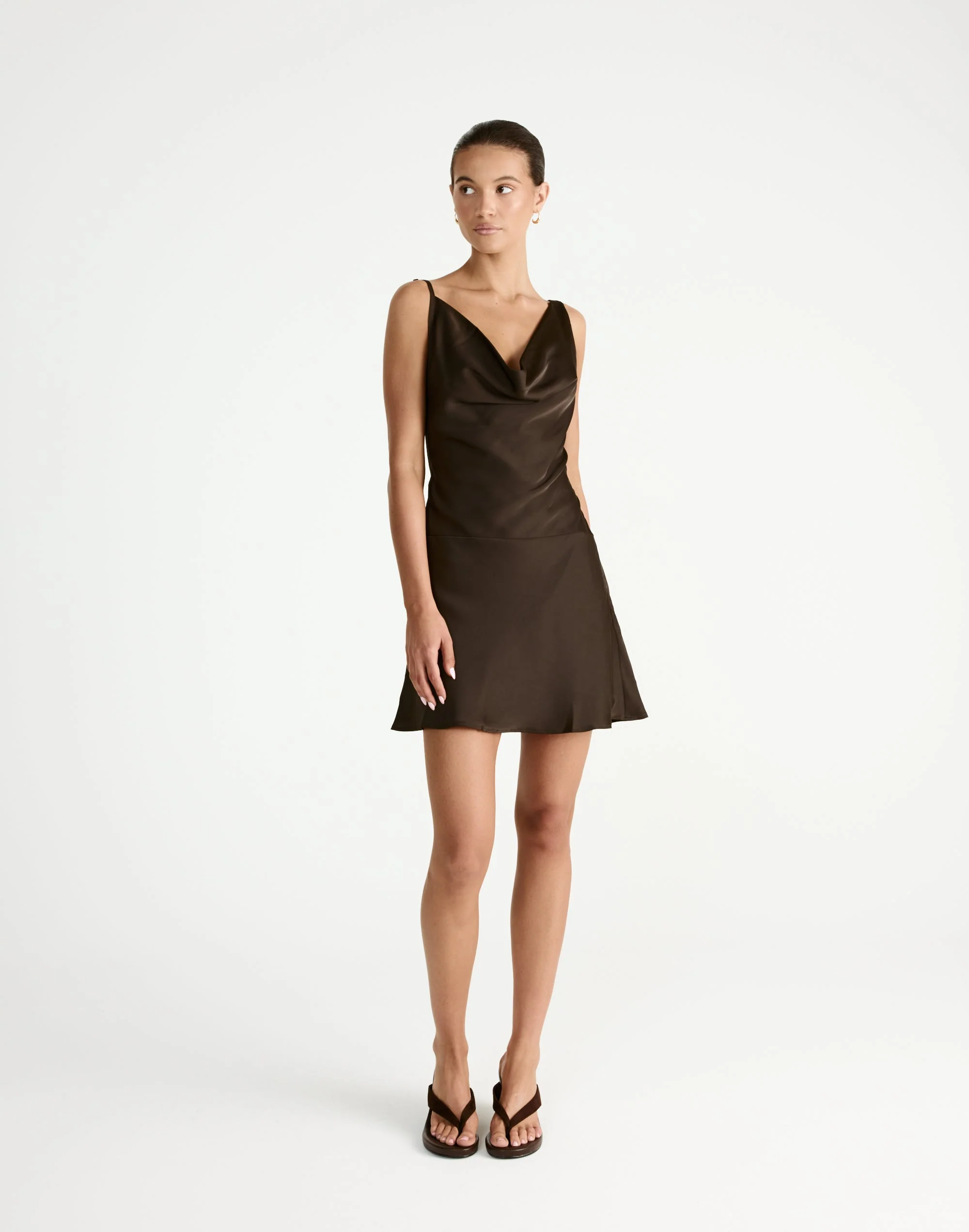 Adley Mini Dress (Chocolate) 4 Adley Mini Dress (Chocolate)