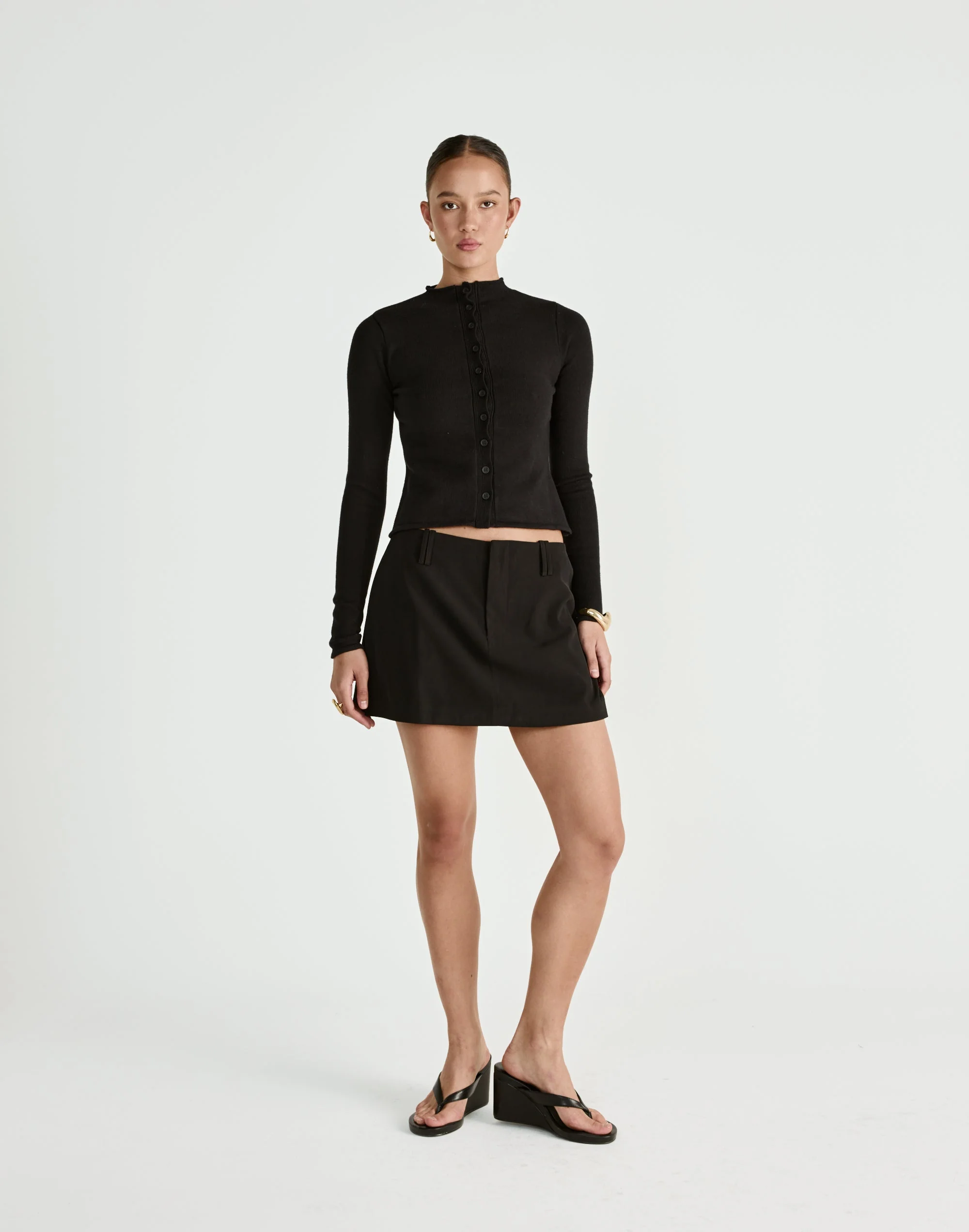 Coen Long Sleeve Top (Black)