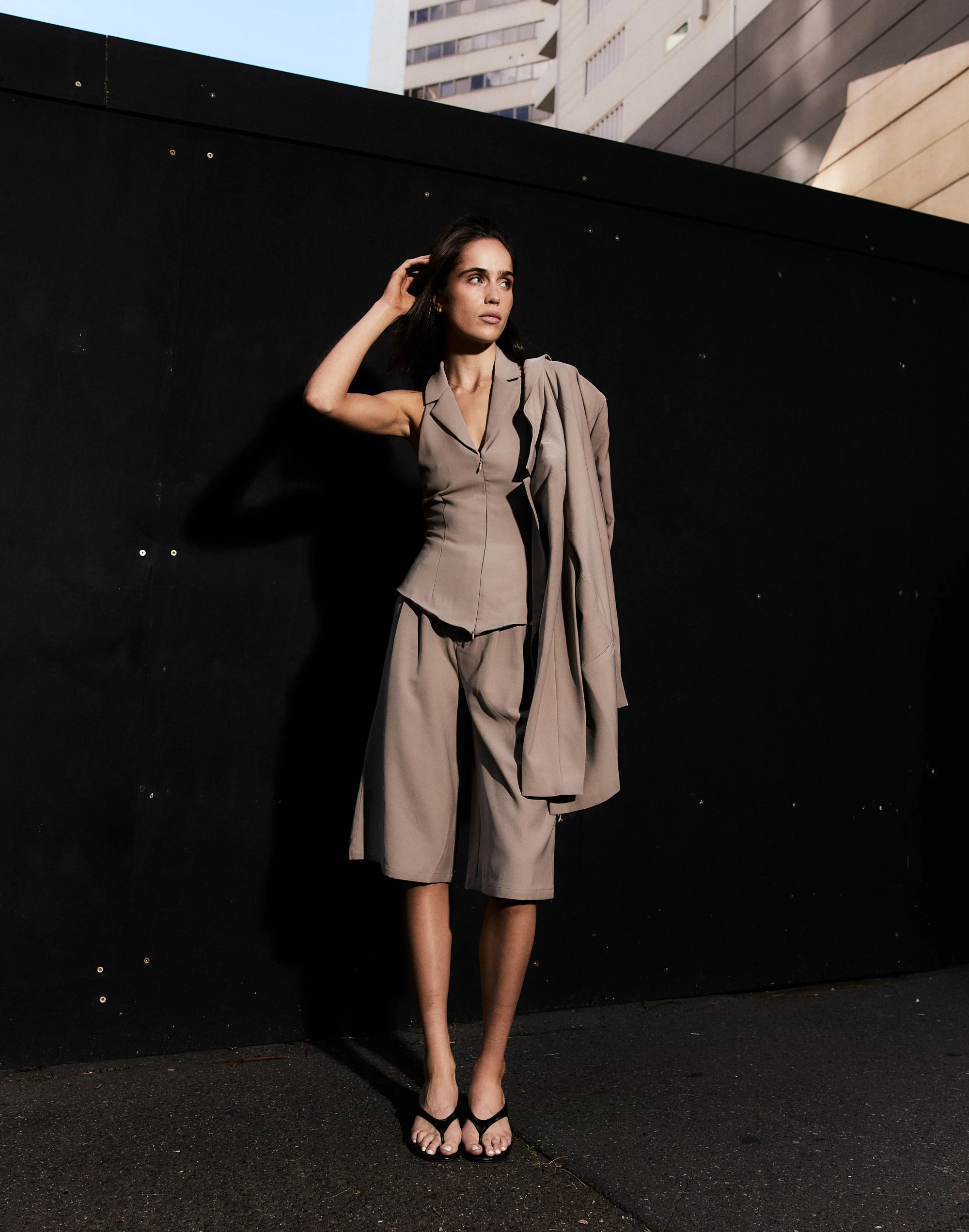 Emmett Midi Pants (Pebble)