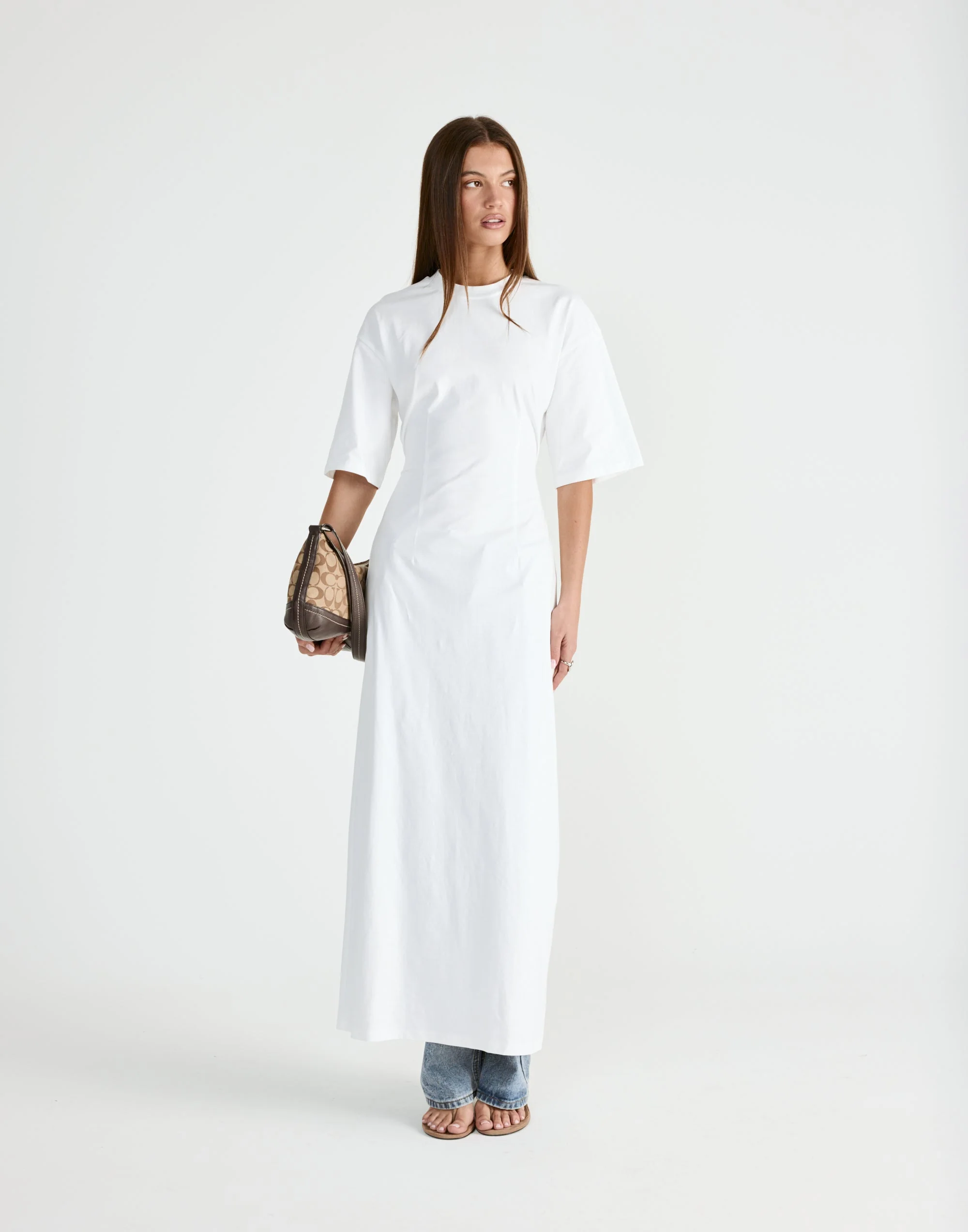 Echoes Maxi Dress (White)