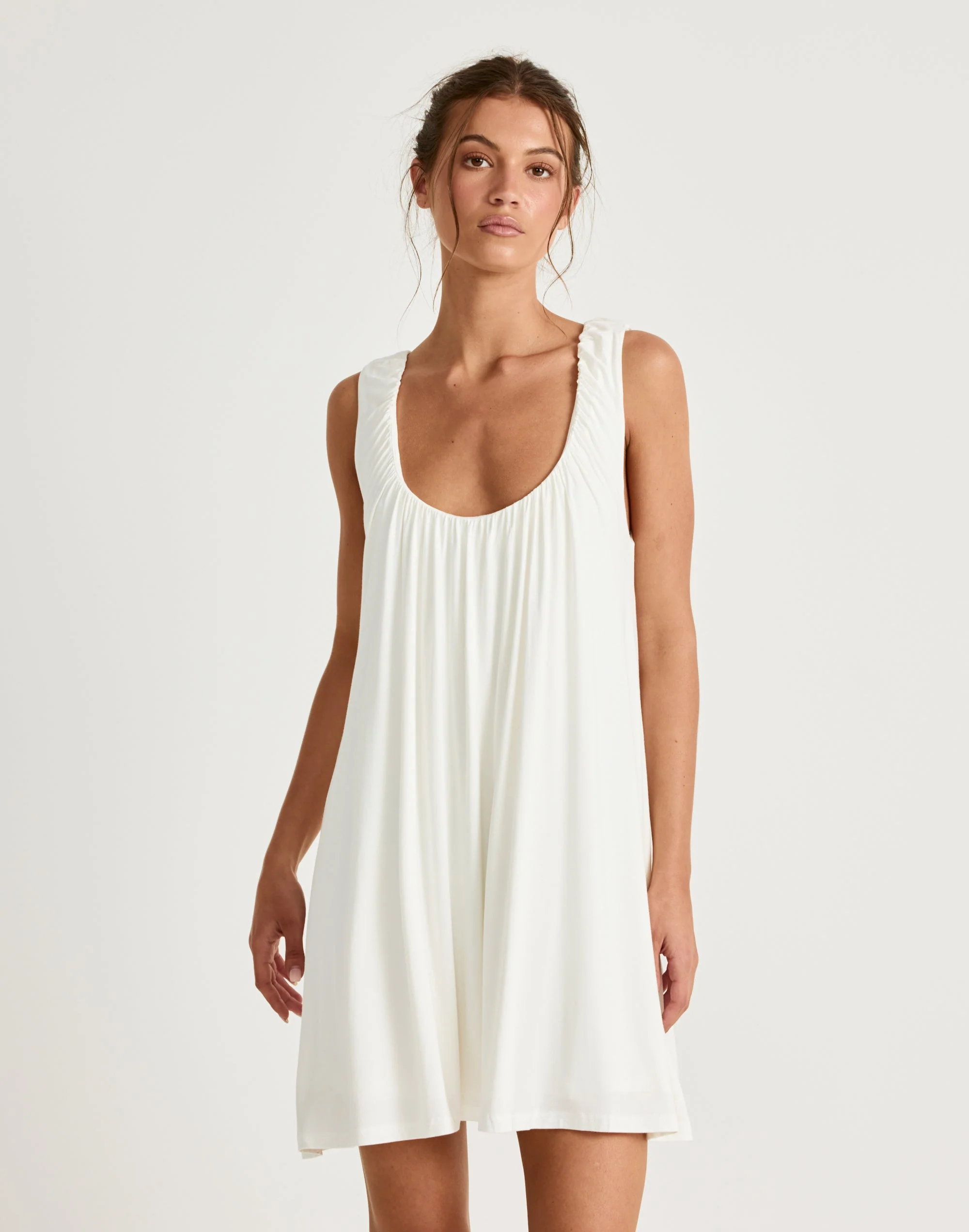 Selena Mini Dress (Off White) 3 Selena Mini Dress (Off White)