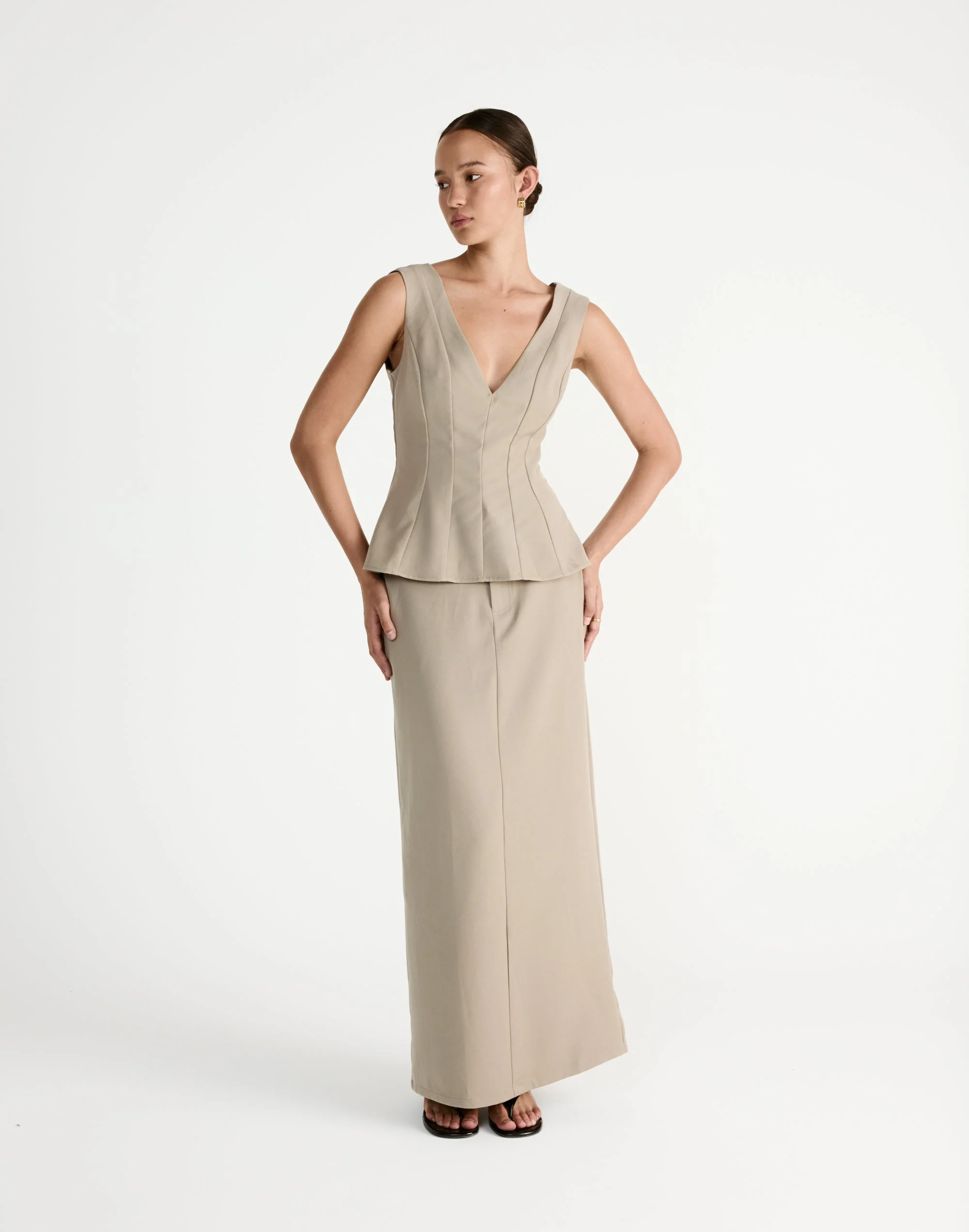 Giana Maxi Skirt (Dusty Sage)
