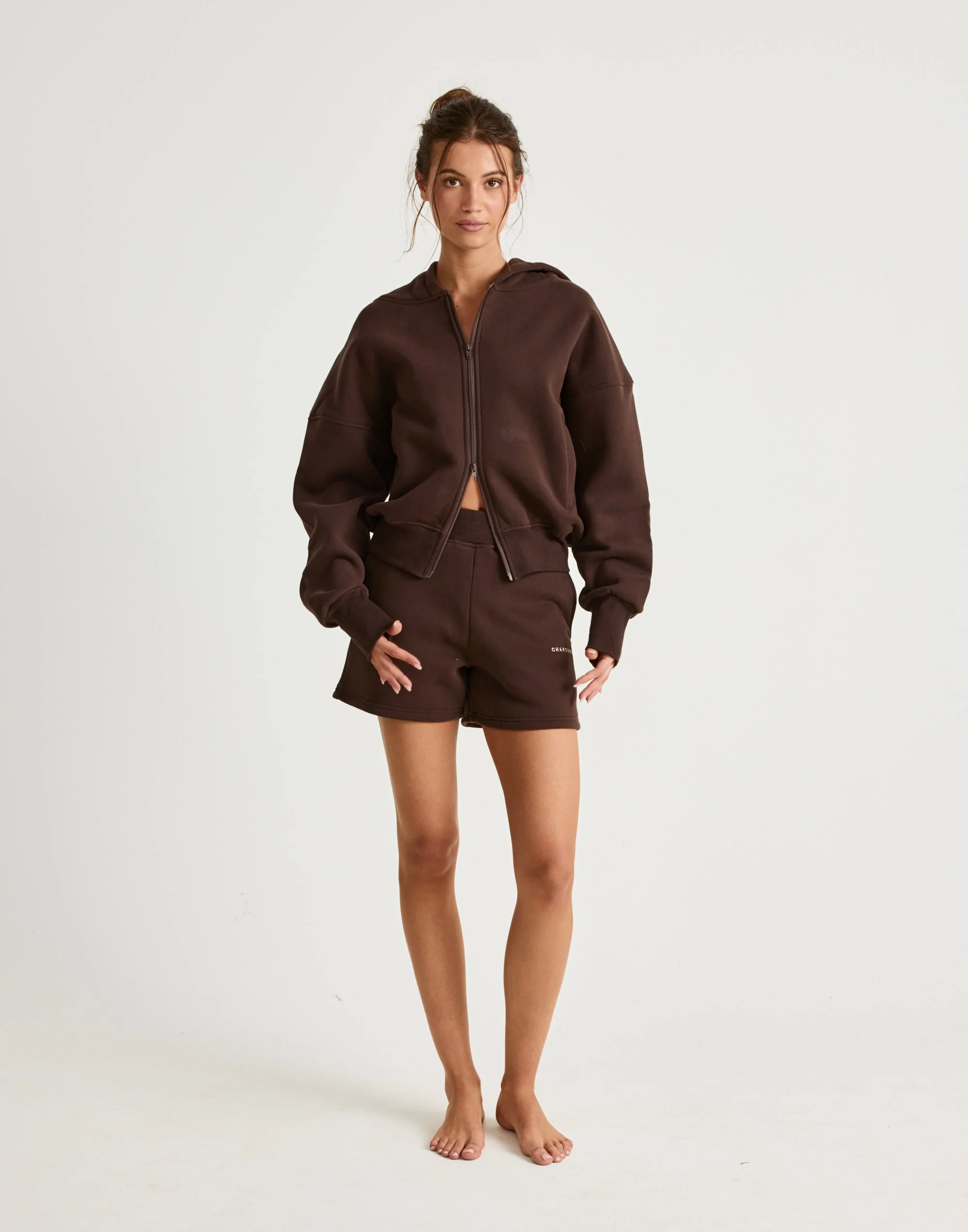 Elija Zip Hoodie (Chocolate)