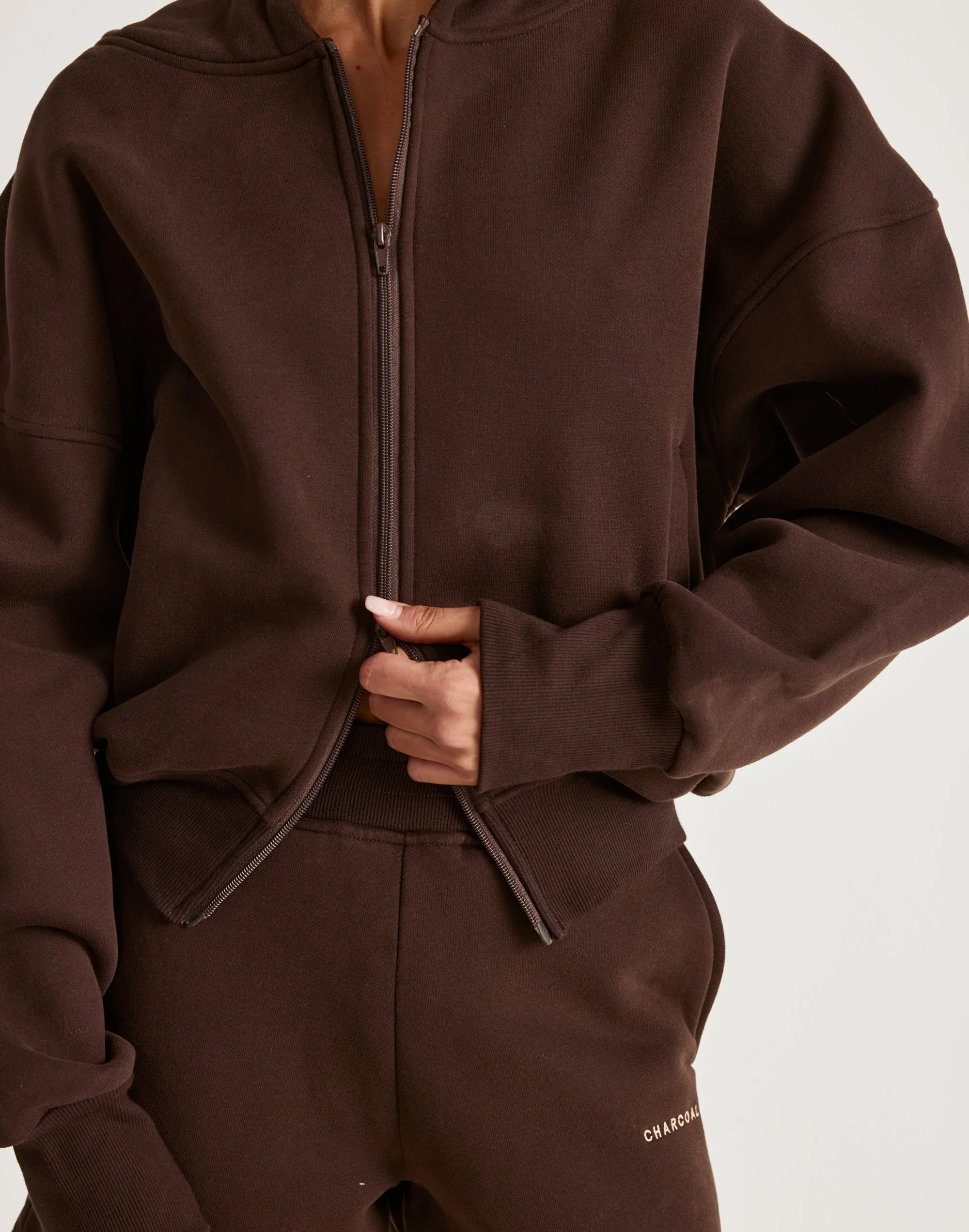 Elija Zip Hoodie (Chocolate)