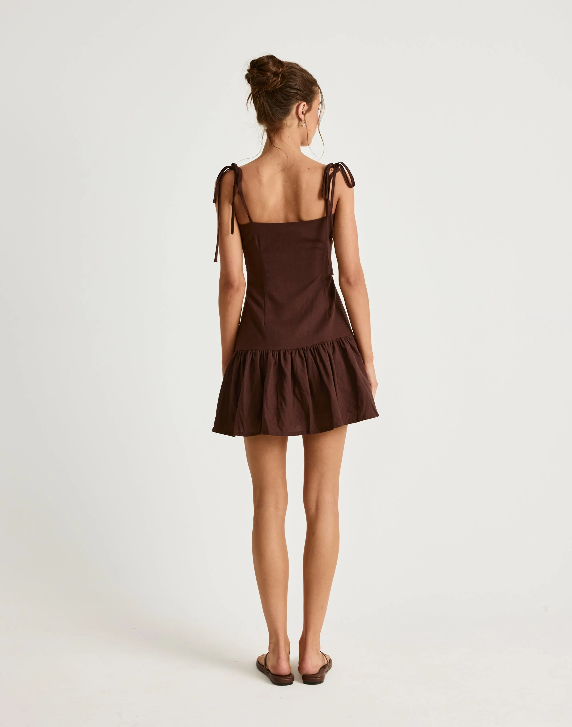 Hazel Mini Dress (Chocolate)