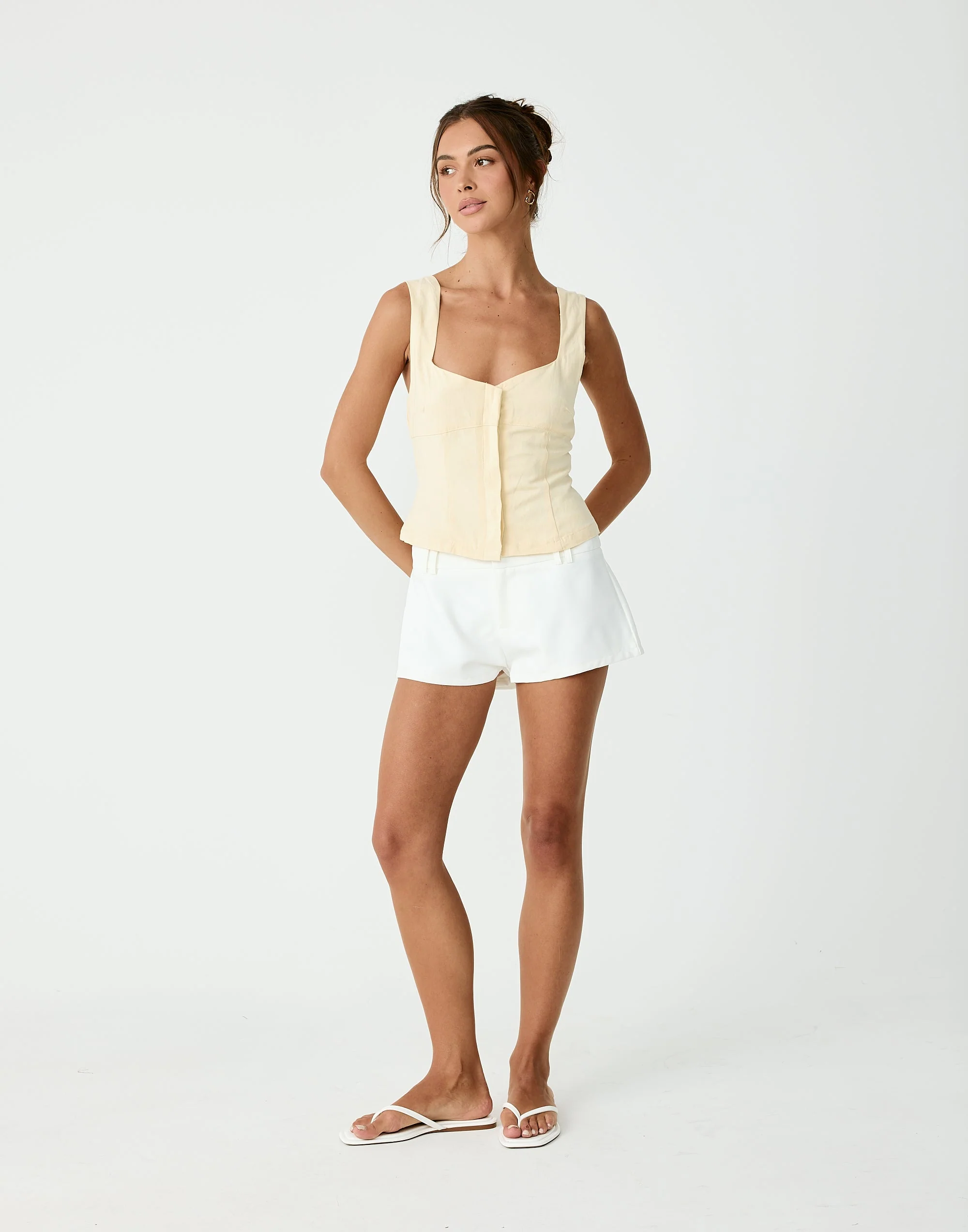 Boone Shorts (White) 5 Boone Shorts (White)