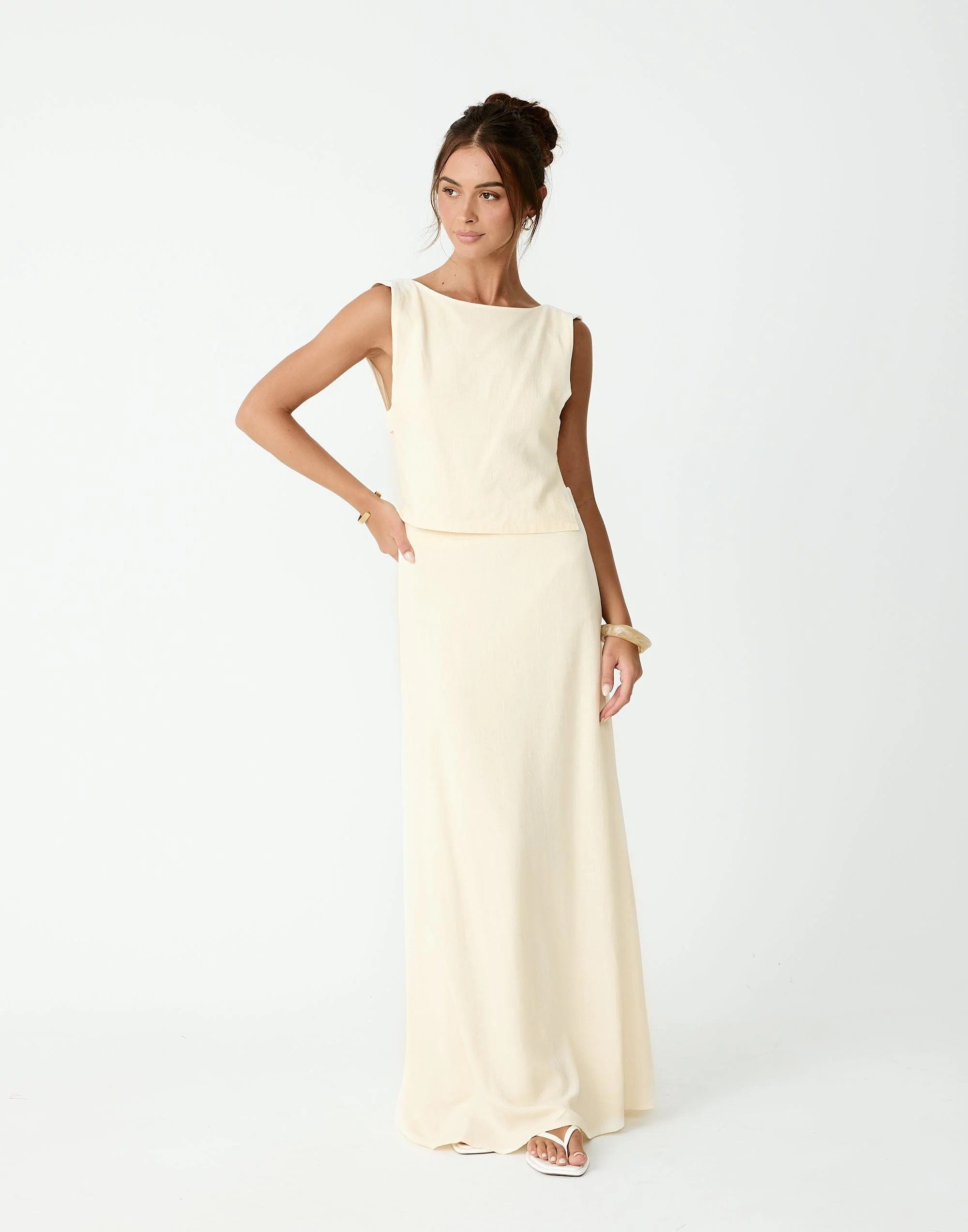 Aleah Maxi Skirt (Buttercream)