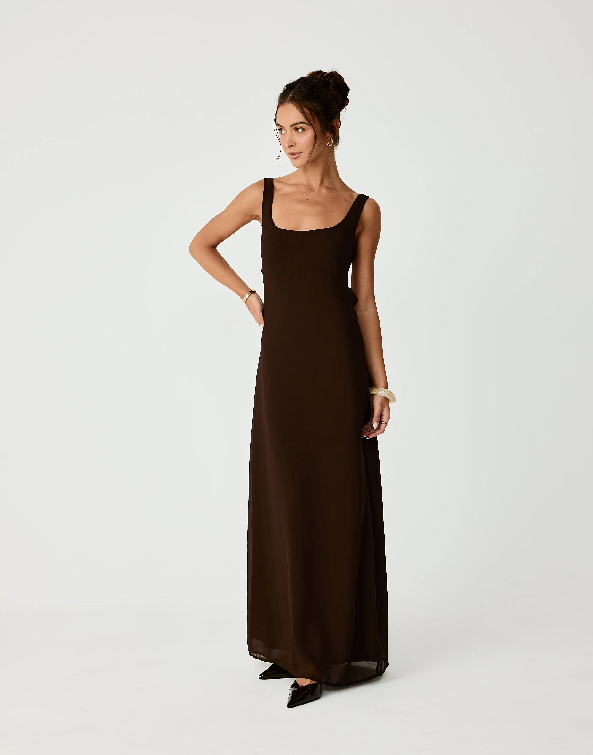Alison Maxi Dress (Chocolate)