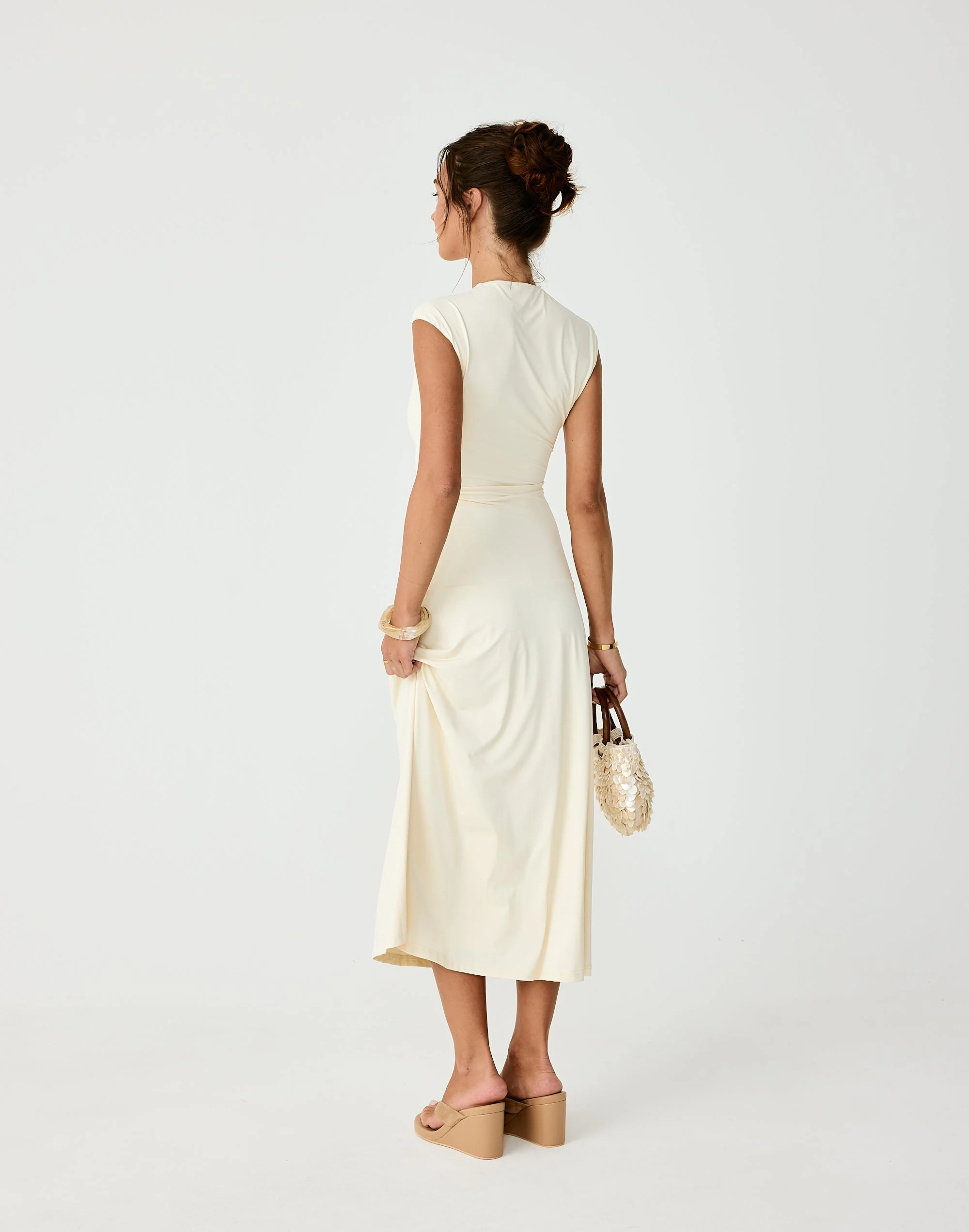 Mila Midi Dress (Cream)