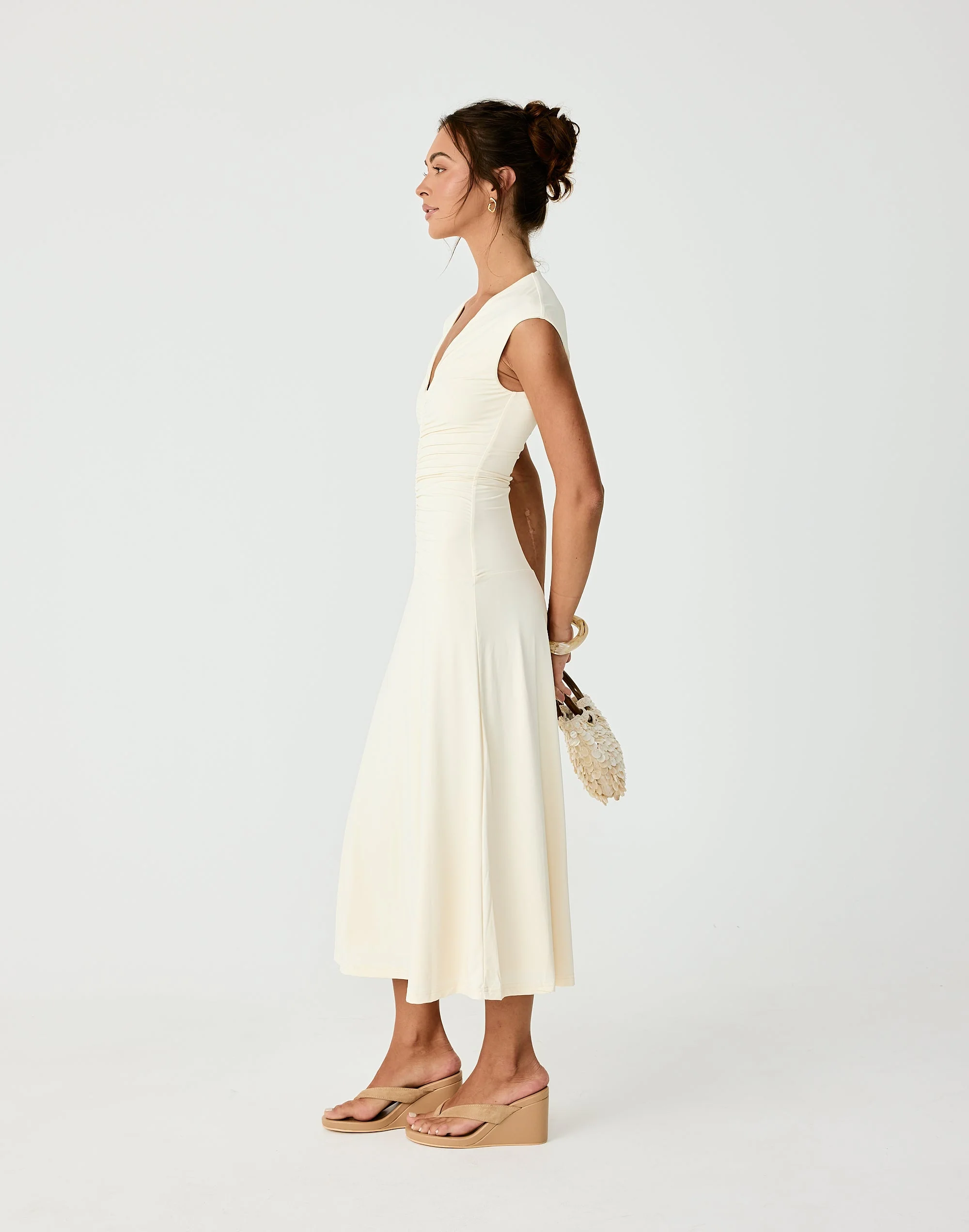 Mila Midi Dress (Cream)
