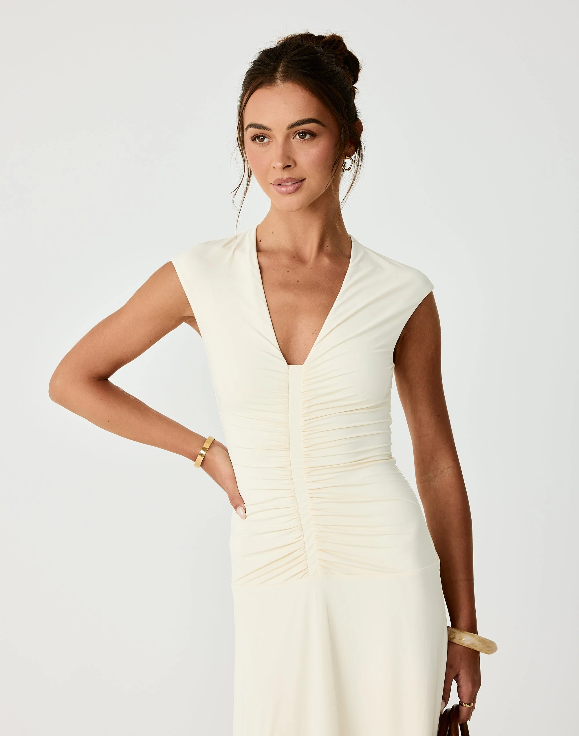 Mila Midi Dress (Cream)