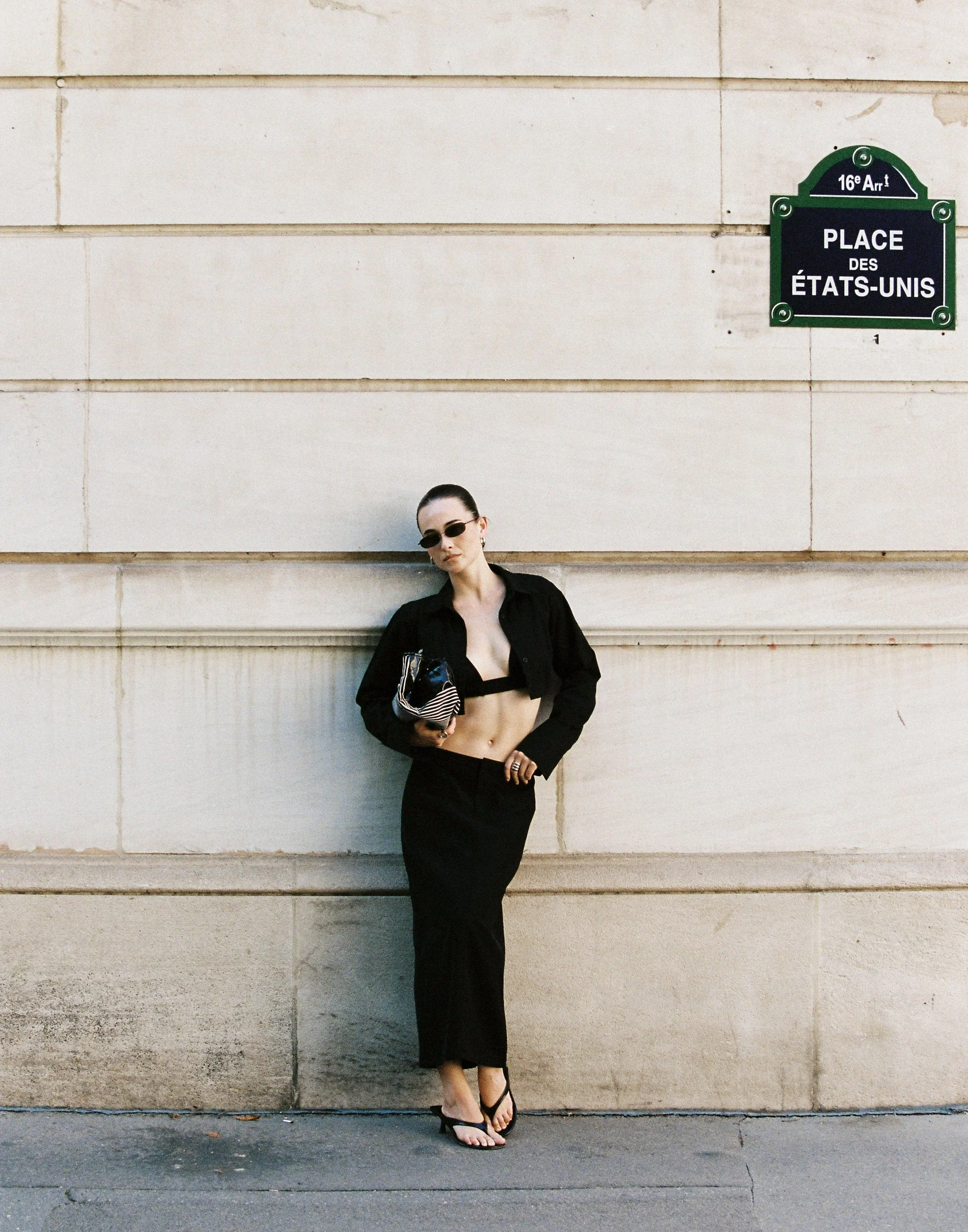 Dallas Crop Shirt (Black)