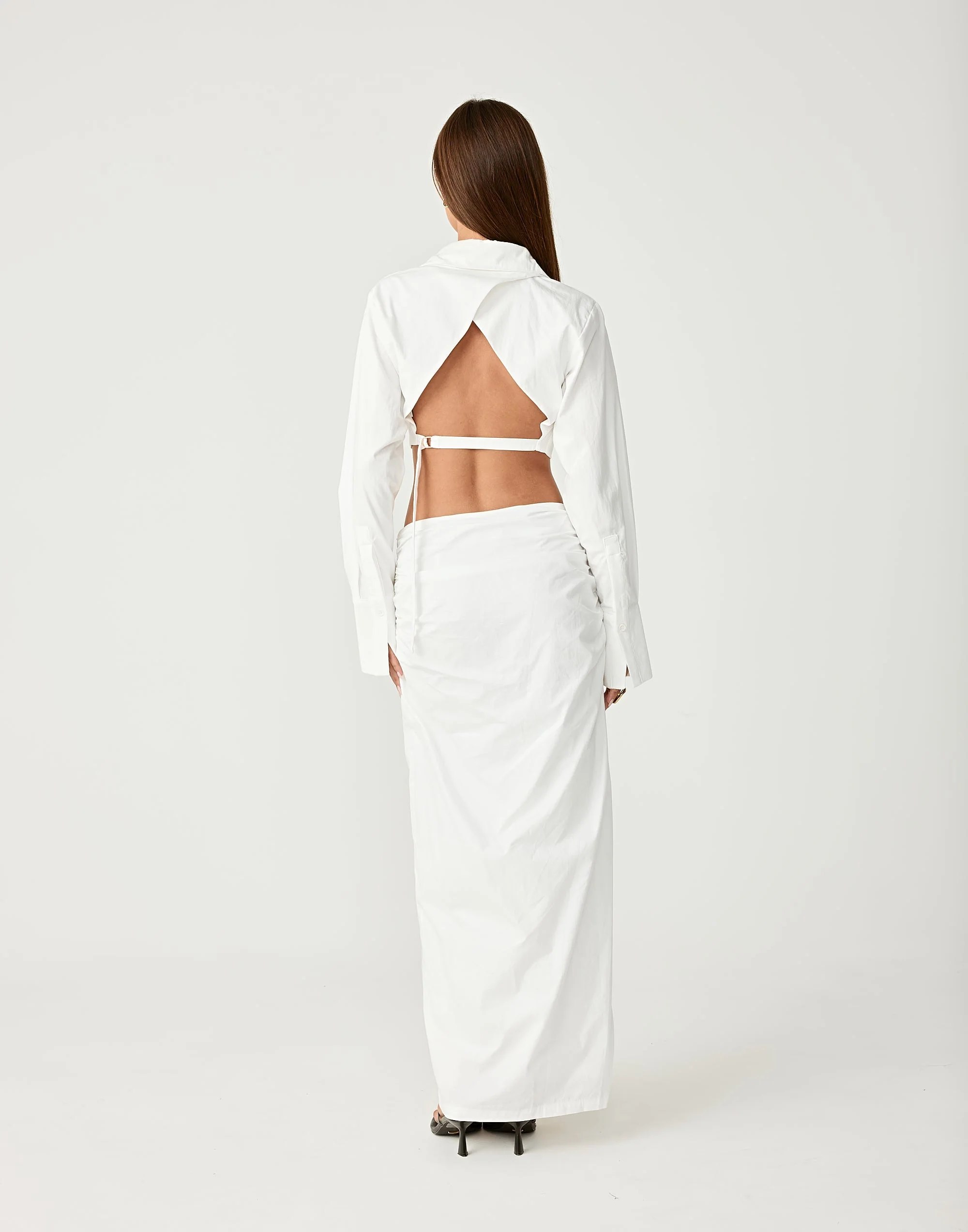 Dallas Crop Shirt (White)