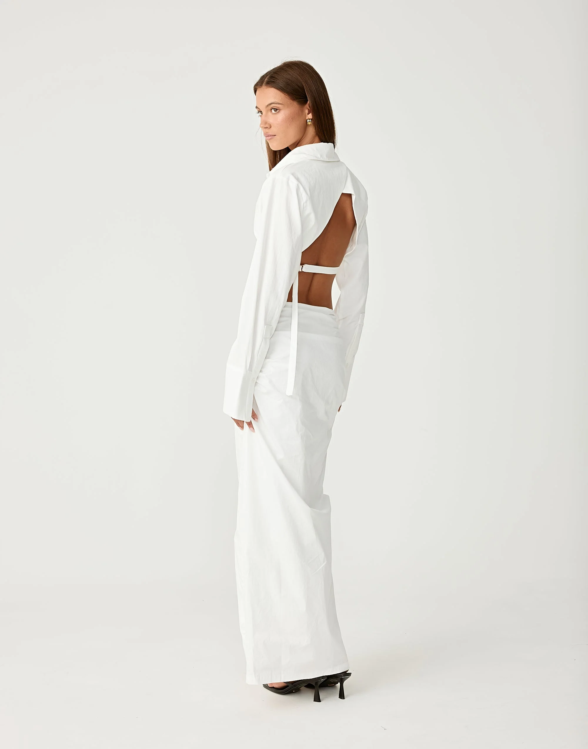 Dallas Crop Shirt (White)