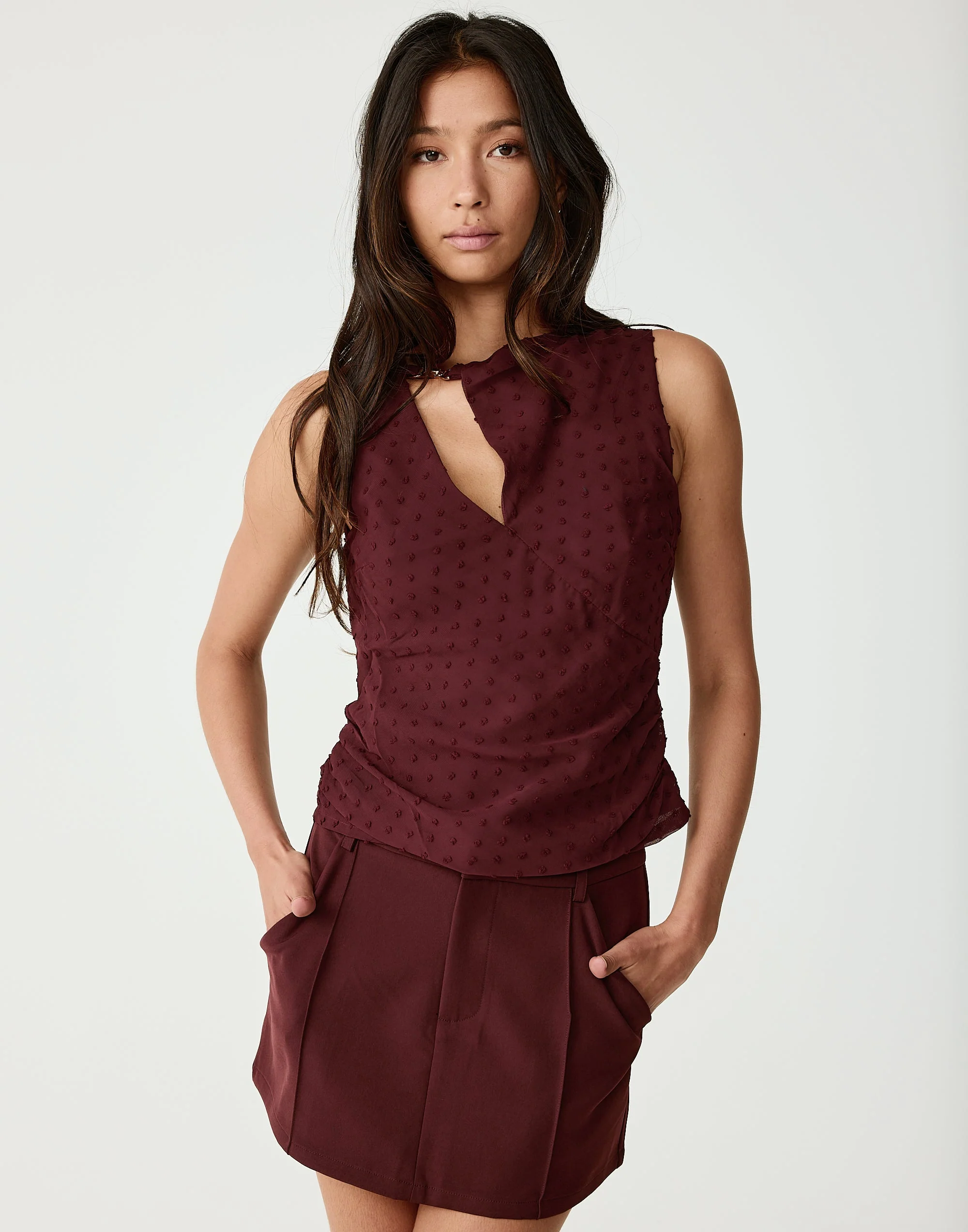 Quinn Mini Skirt (Wine) 4 Quinn Mini Skirt (Wine)