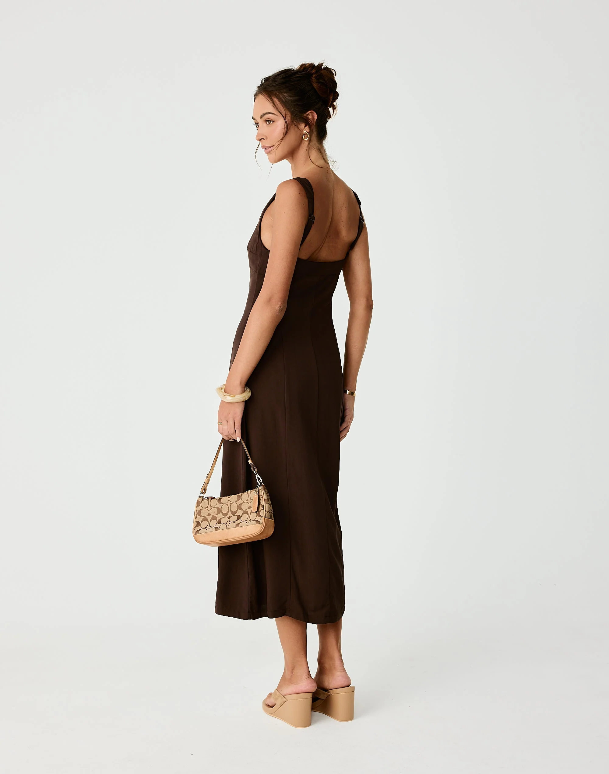 Conway Midi Dress (Chocolate)