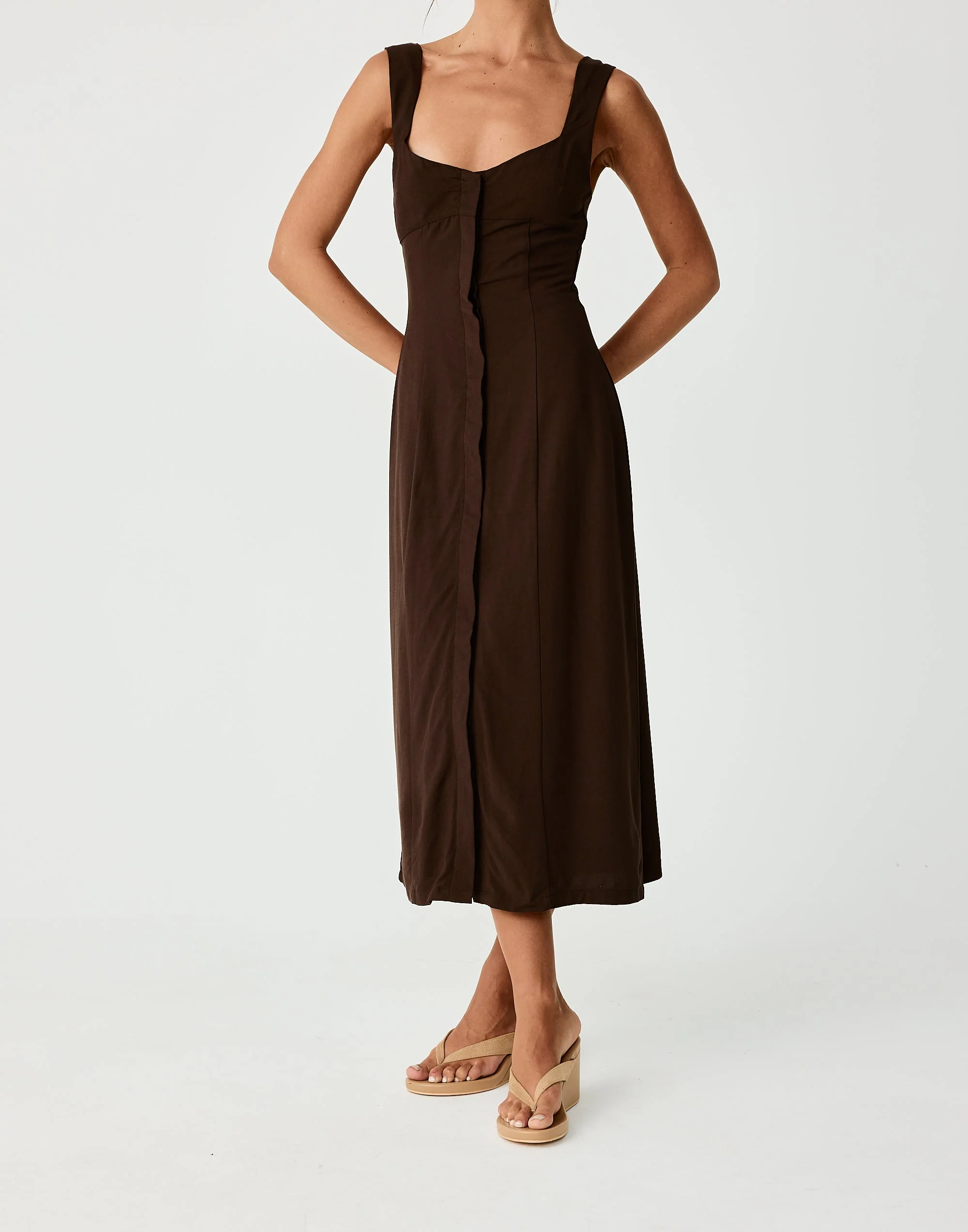 Conway Midi Dress (Chocolate) 3 Conway Midi Dress (Chocolate)