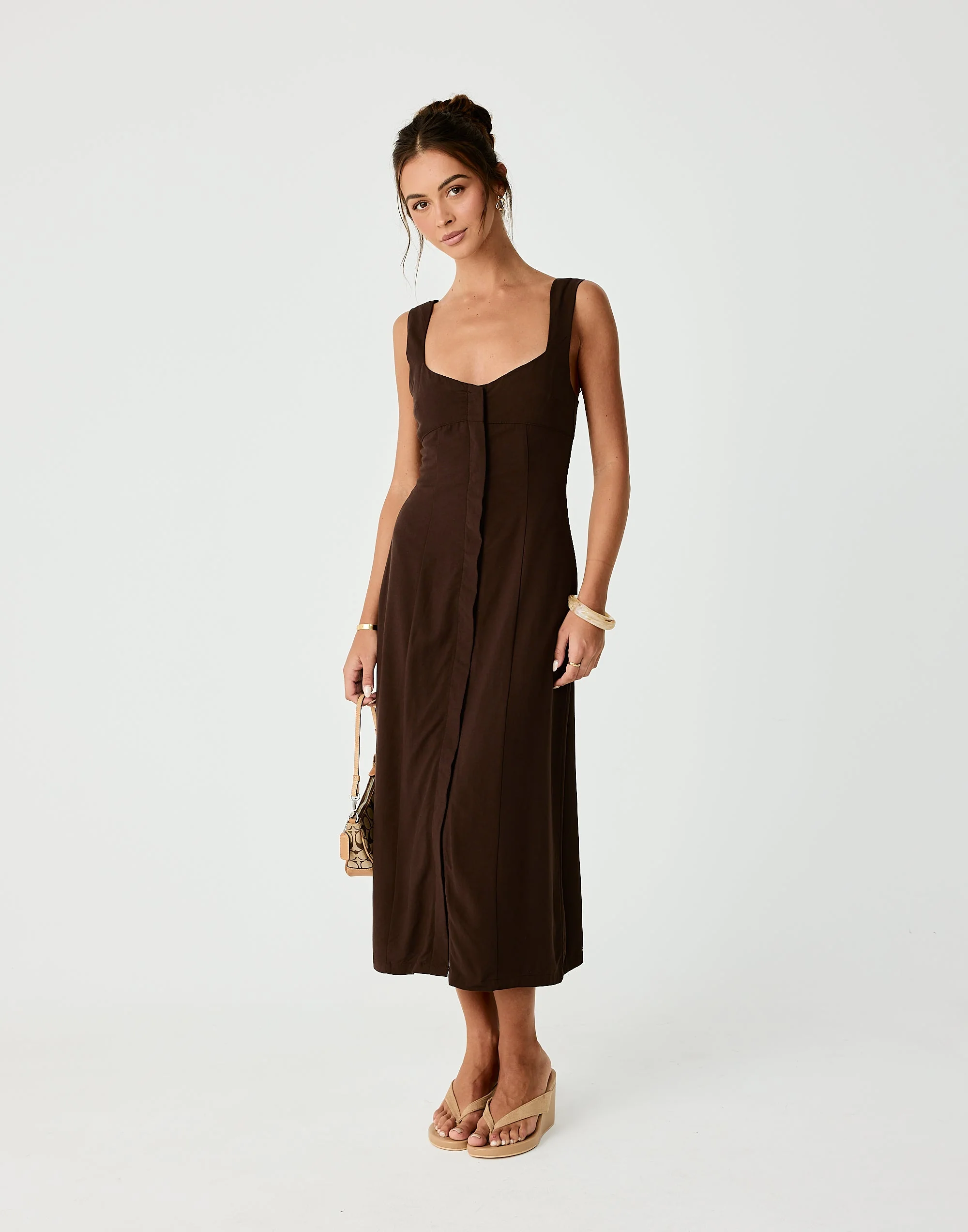 Conway Midi Dress (Chocolate) 4 Conway Midi Dress (Chocolate)
