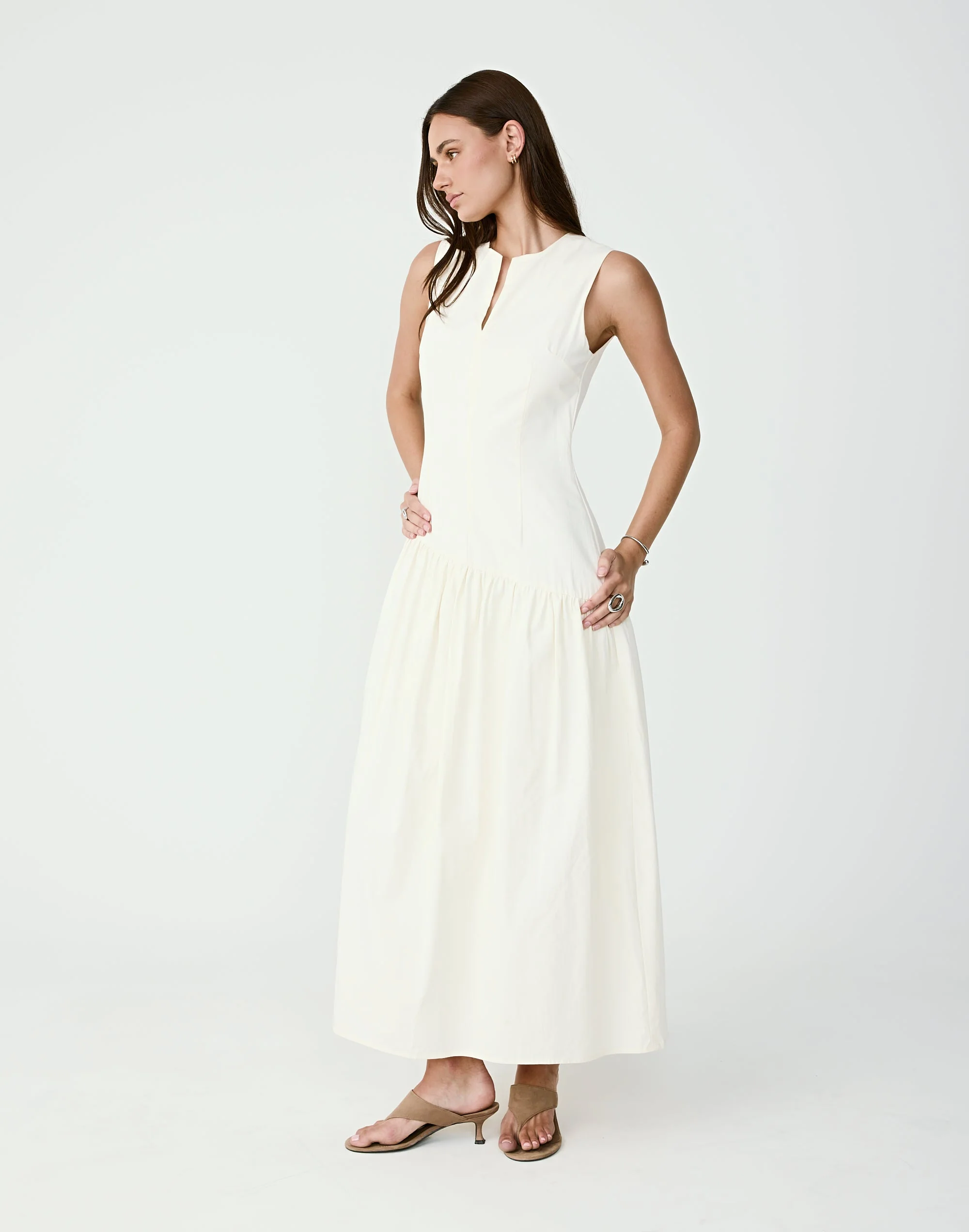 Caden Maxi Dress (Cream)
