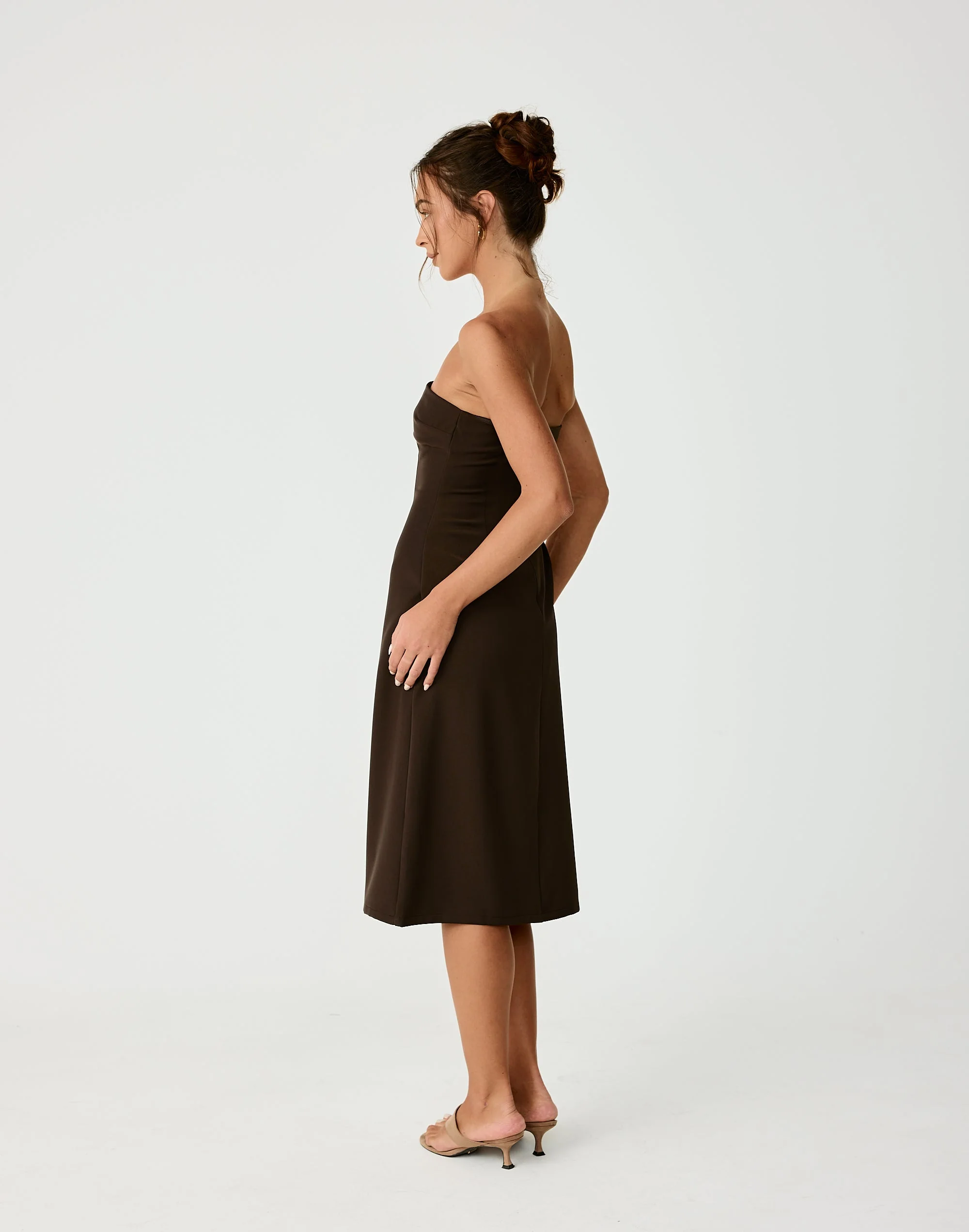 Sebel Midi Dress (Chocolate)