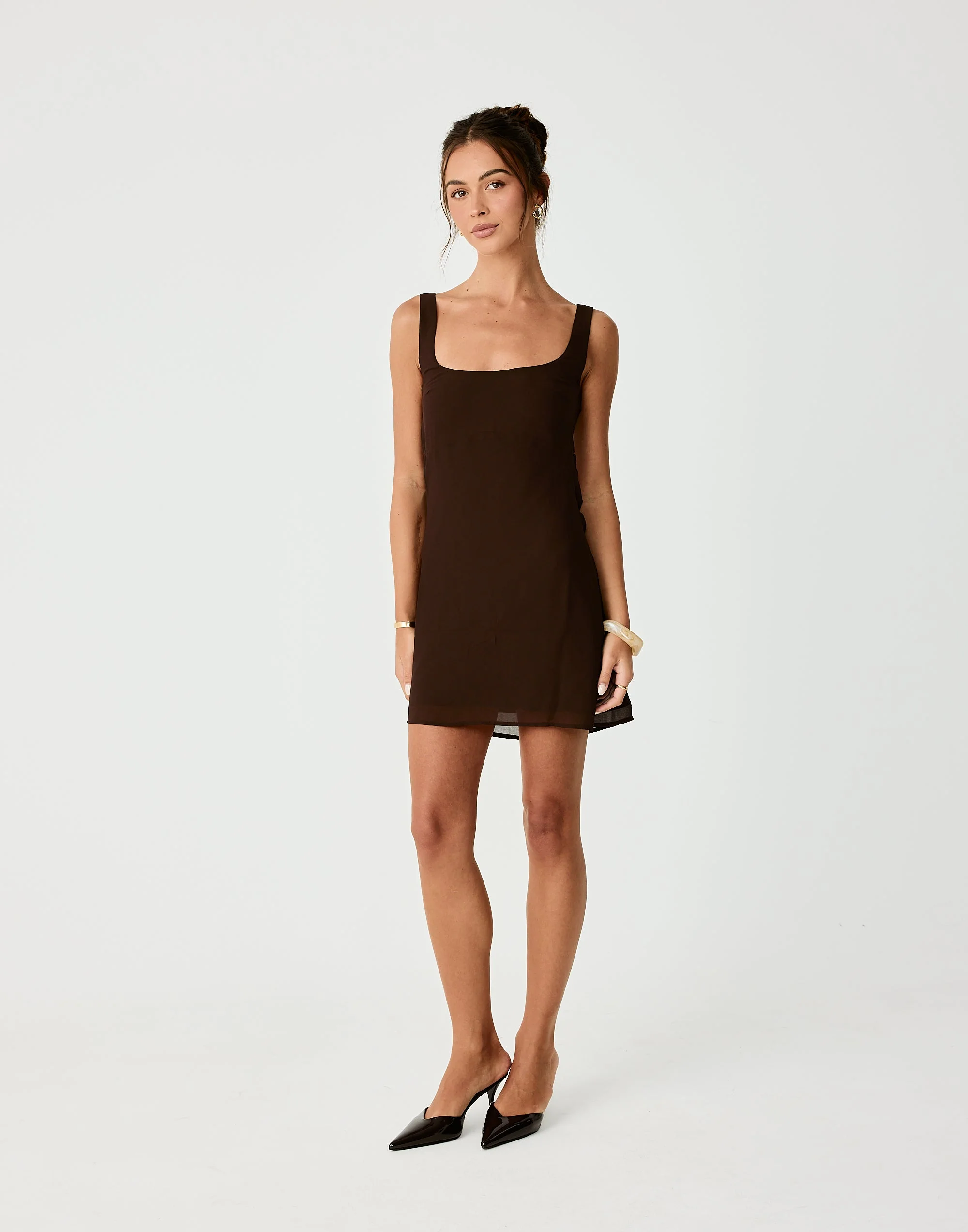 Alison Mini Dress (Chocolate) 5 Alison Mini Dress (Chocolate)