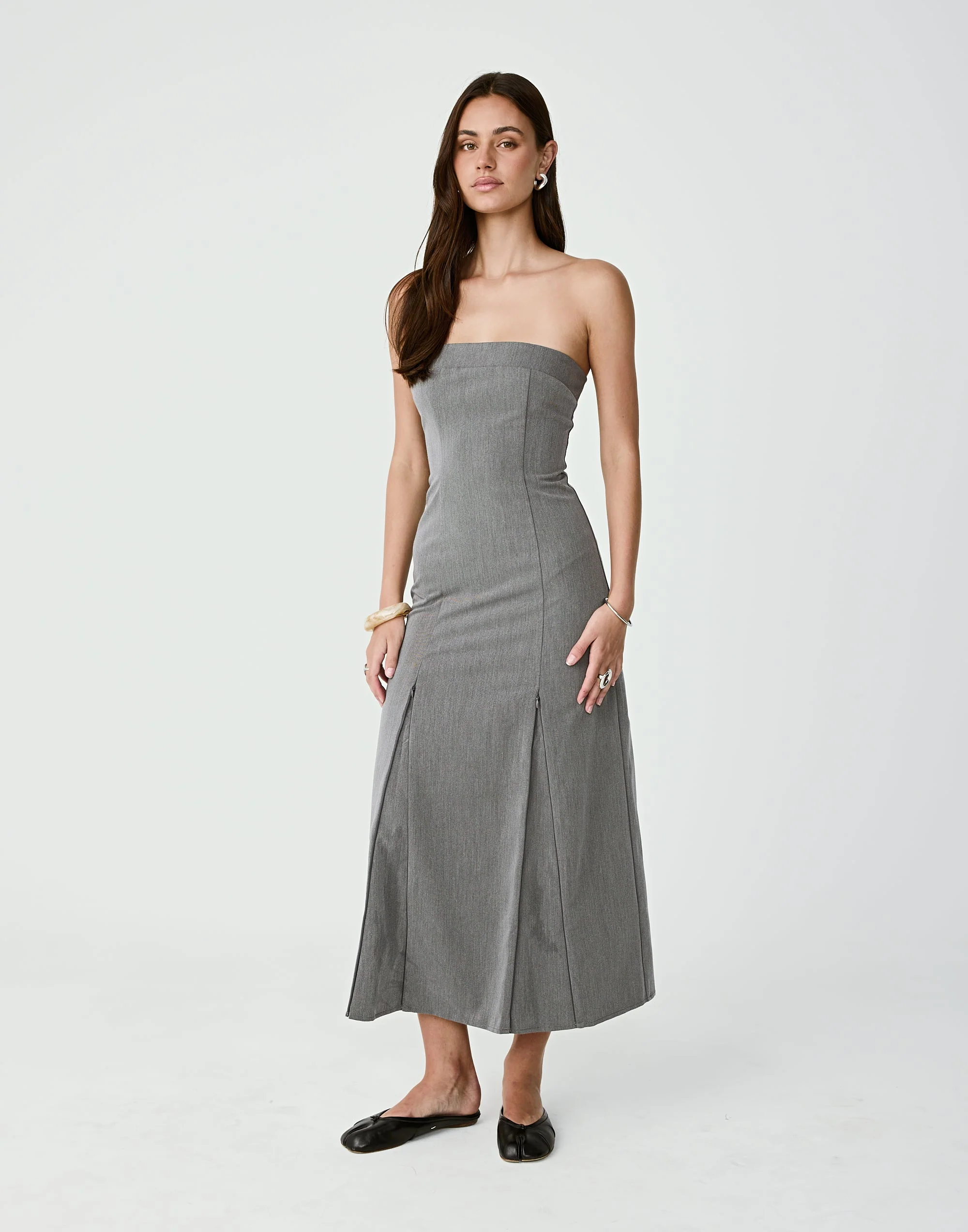 Hudson Midi Dress (Grey) 6 Hudson Midi Dress (Grey)