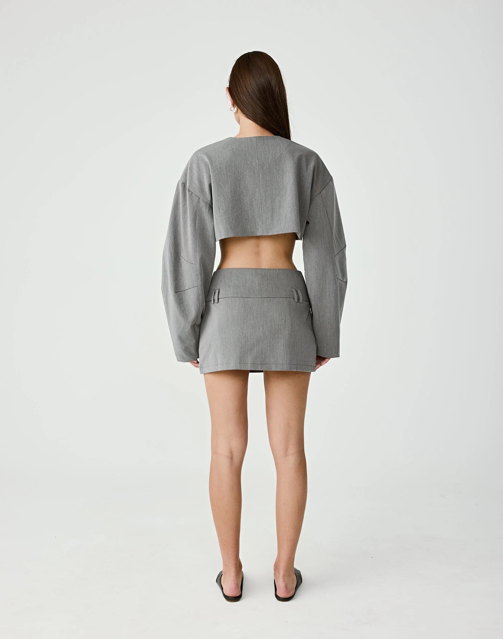 Dillon Mini Skirt (Grey) 4 Dillon Mini Skirt (Grey)