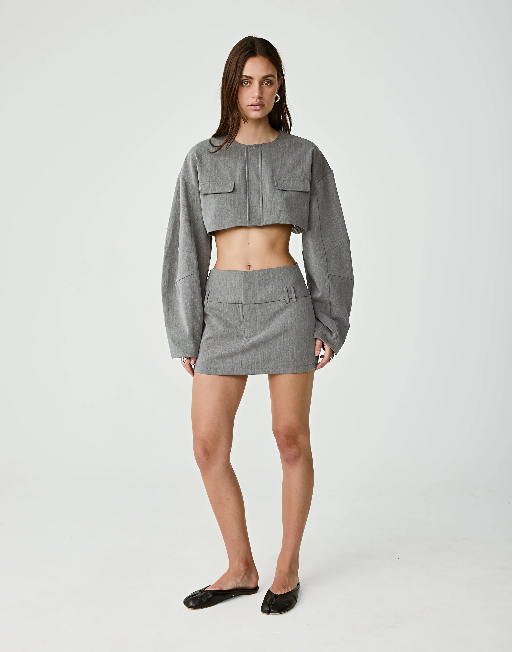 Dillon Mini Skirt (Grey) 5 Dillon Mini Skirt (Grey)