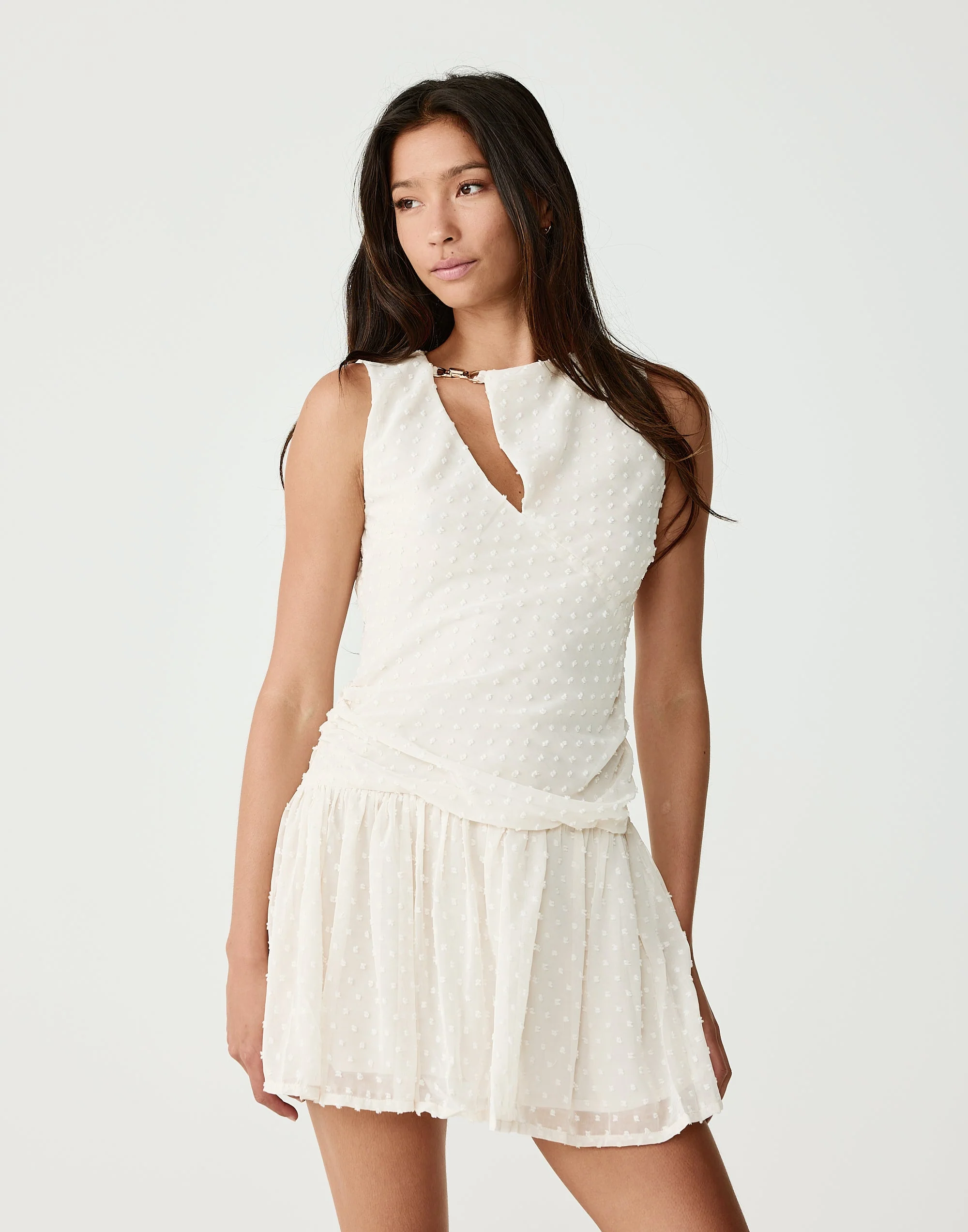 Fia Mini Dress (Cream) 2 Fia Mini Dress (Cream)